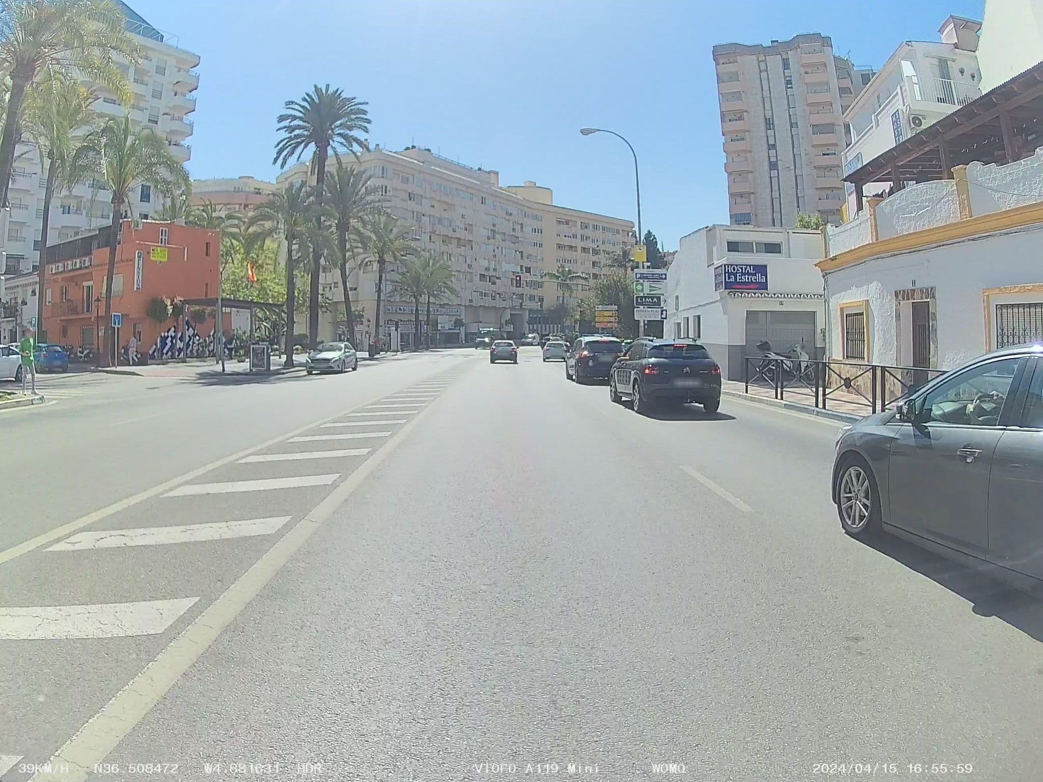 Street view near Hostal La Pilarica, Marbella — © soulcover (CC BY-SA · Mapillary)