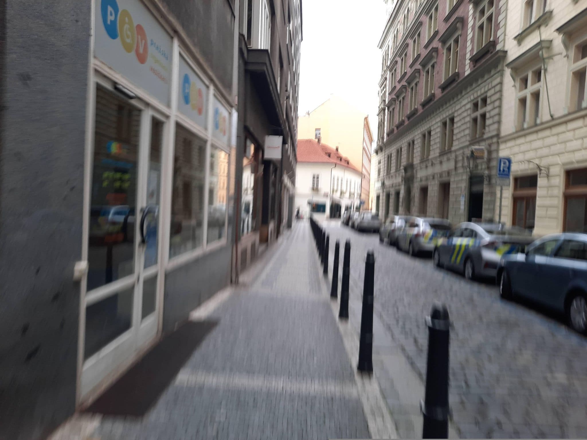 Street view near Design Hotel Josef, Prague