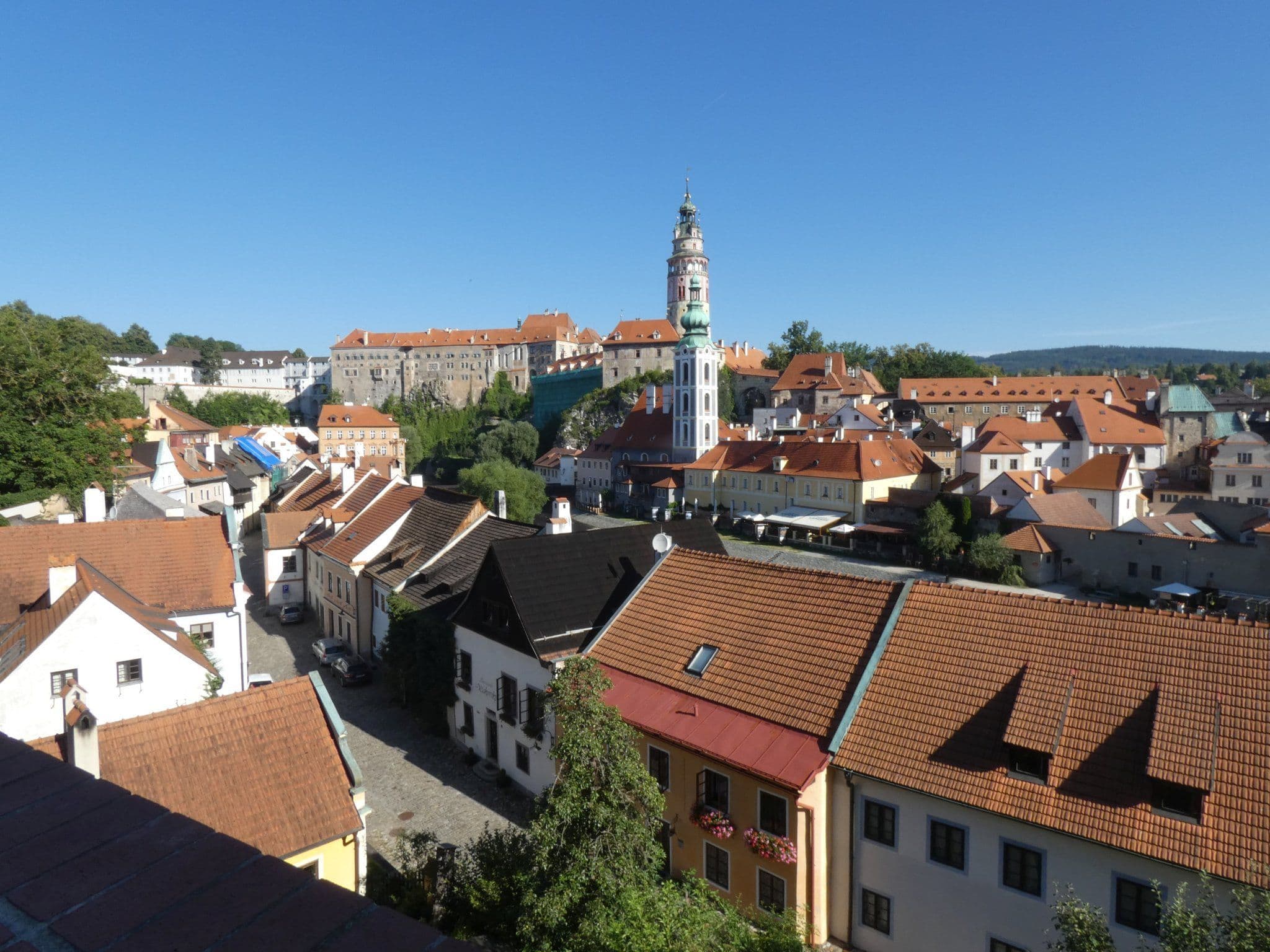 Street view near Penzion Podhradí, Český Krumlov