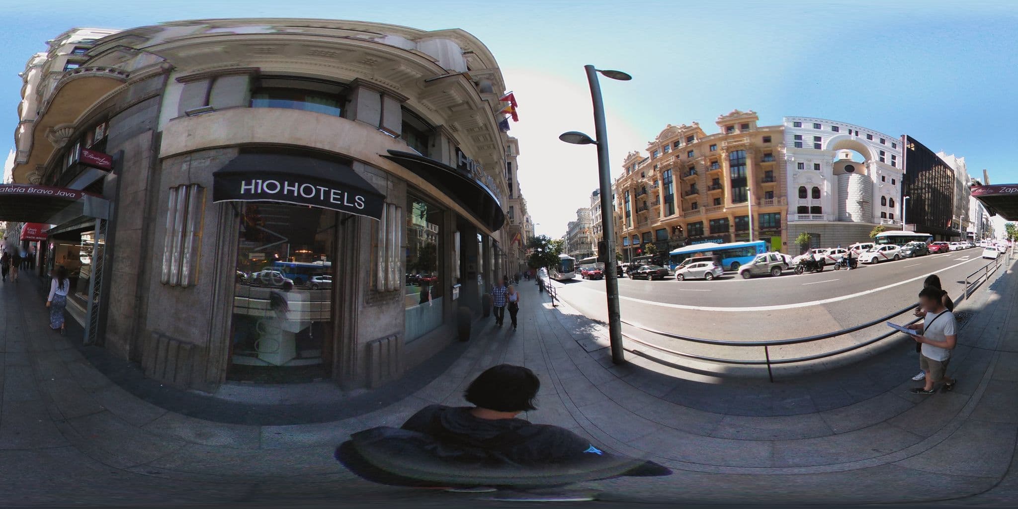 Street view near Hostal Avenida, Madrid Centro — © ccossio (CC BY-SA · Mapillary)