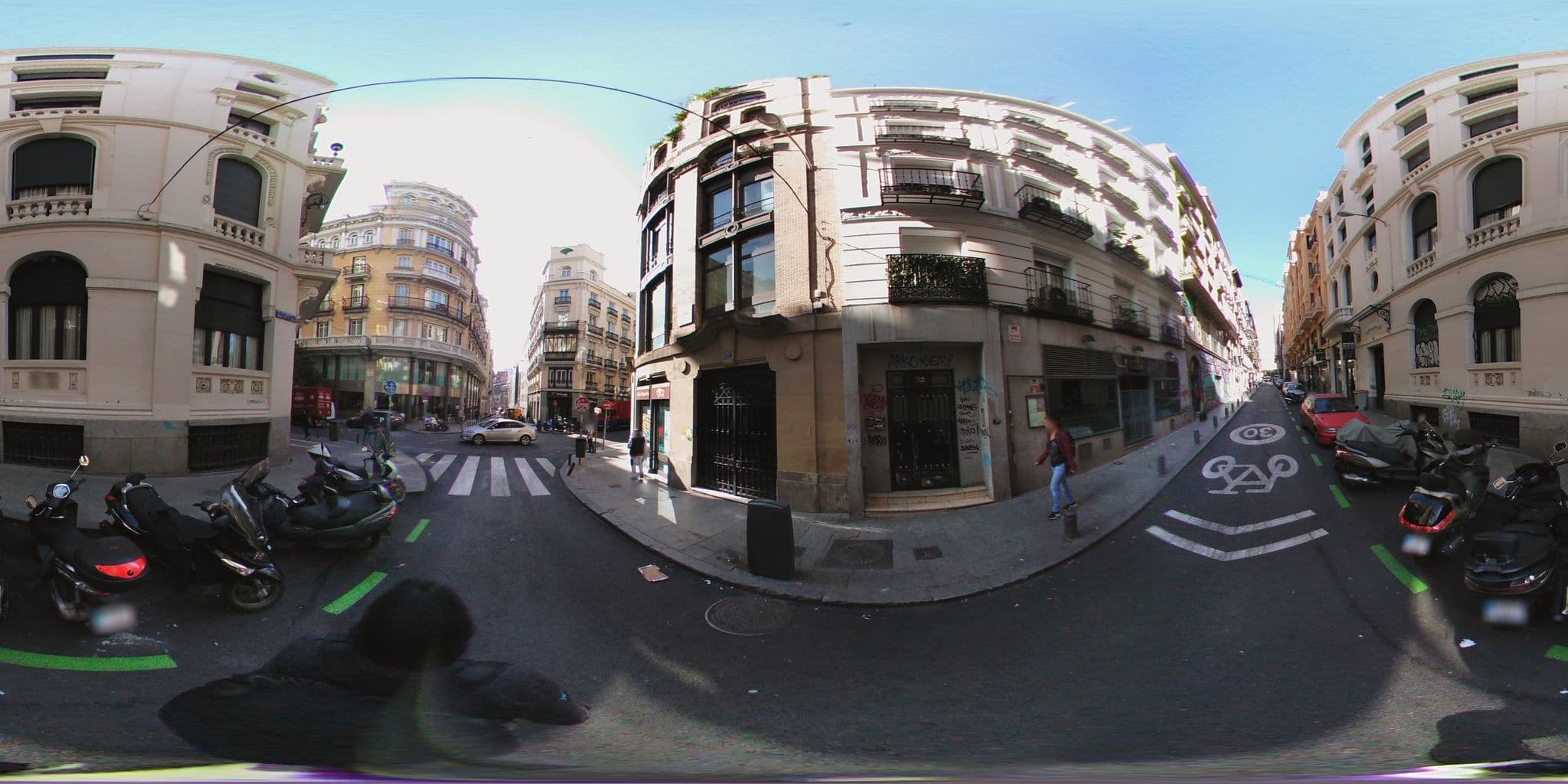 Street view near Hostal Manuela, Madrid Centro — © ccossio (CC BY-SA · Mapillary)