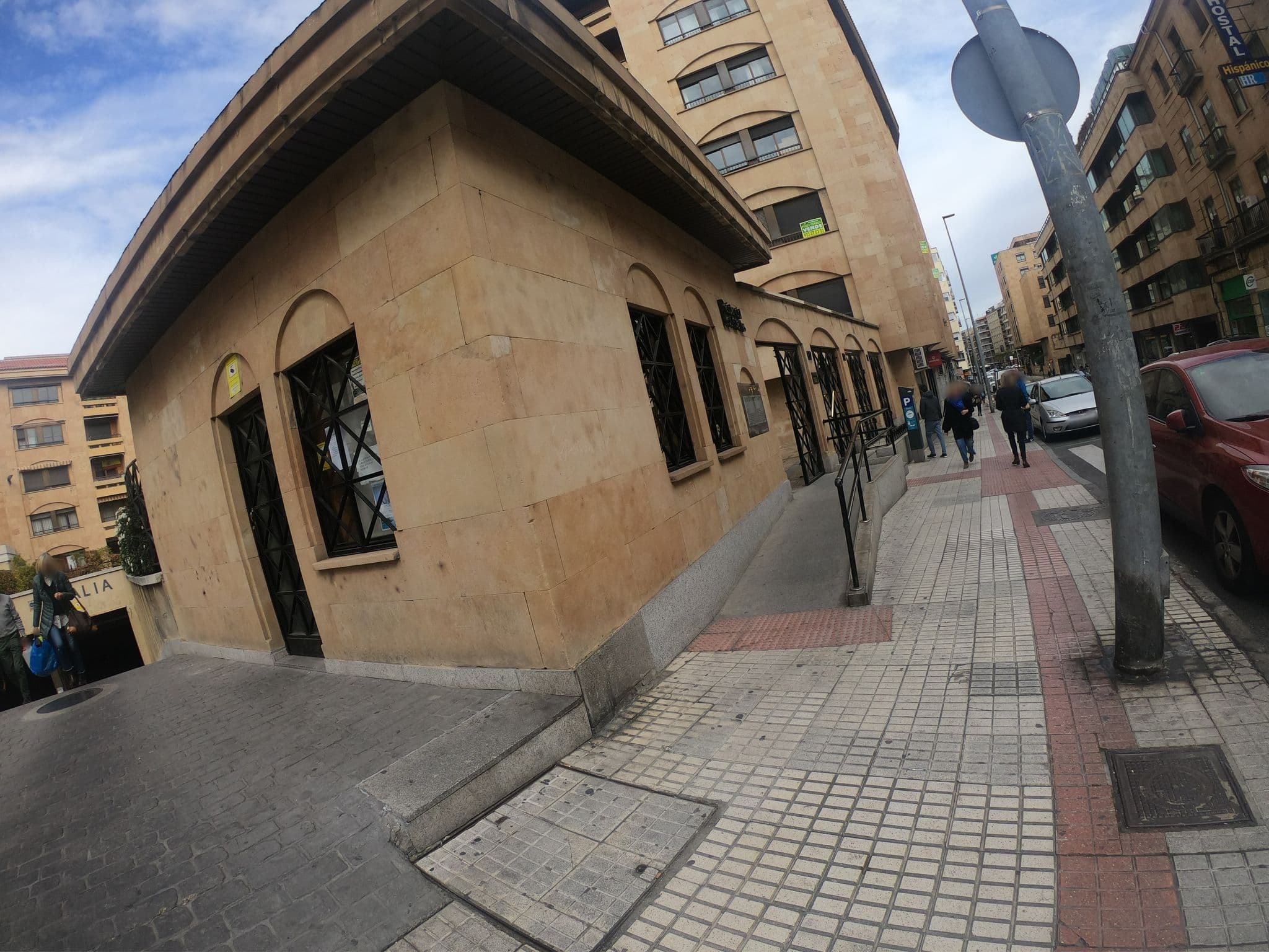 Street view near Hispanico Hostal Salamanca, Santa Marta de Tormes — © sanchi (CC BY-SA · Mapillary)