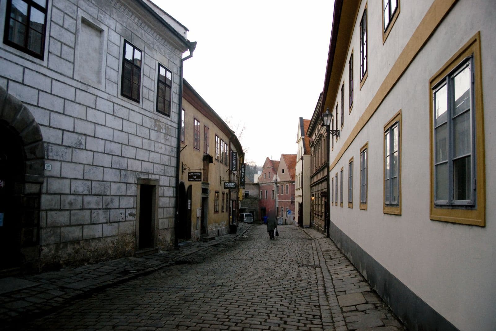 Street view near Pension Rozmarýna, Český Krumlov — © txllxt (CC BY-SA · Mapillary)