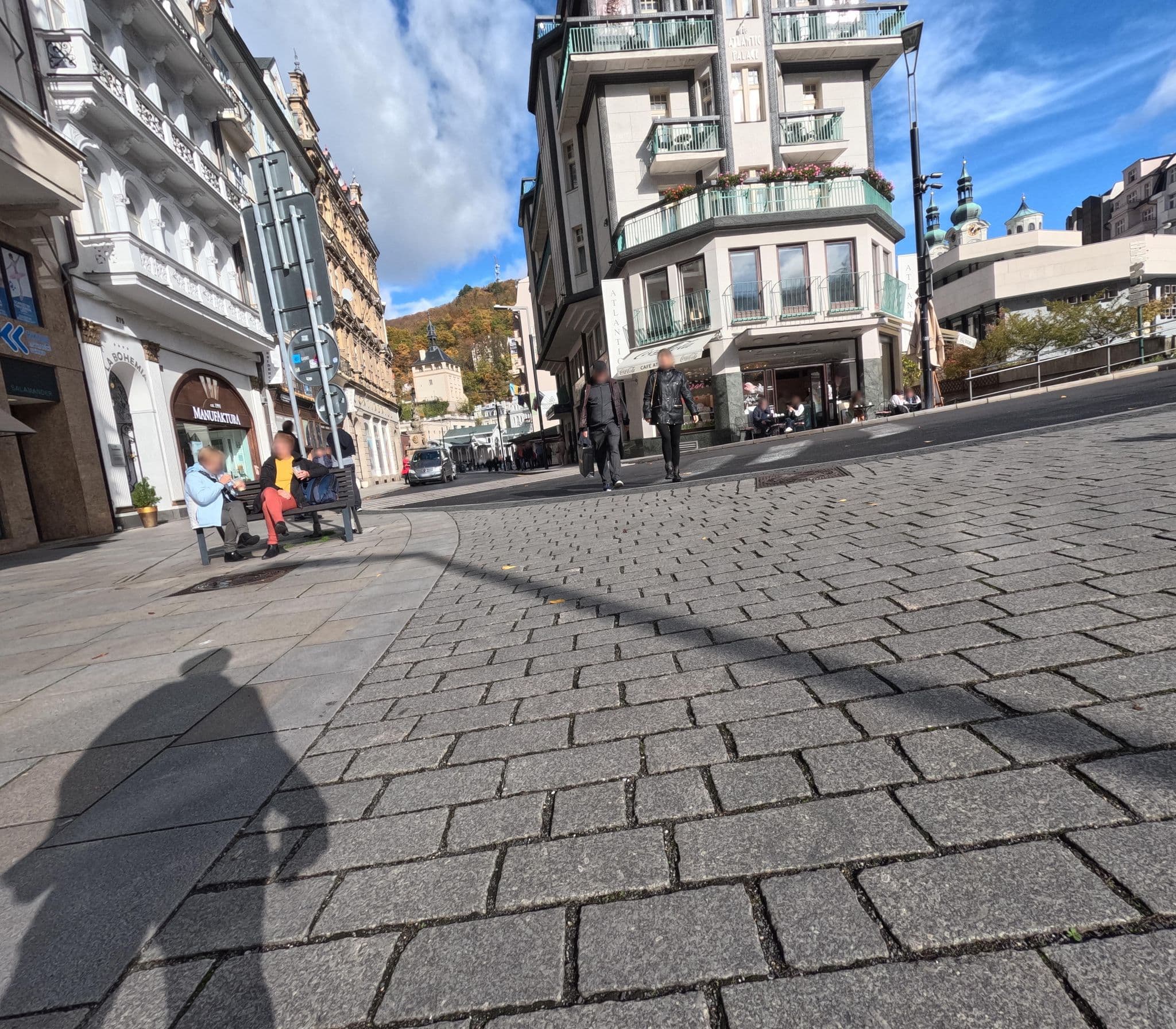 Street view near Atlantic Palace, Karlovy Vary