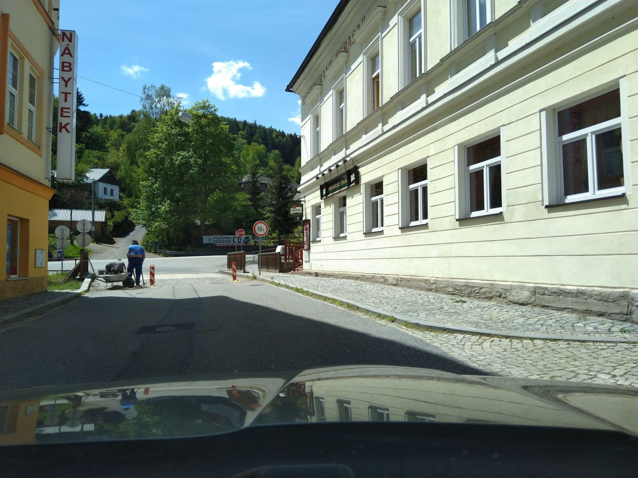 Street view near Hotel Terasa, Vimperk — © vwv (CC BY-SA · Mapillary)