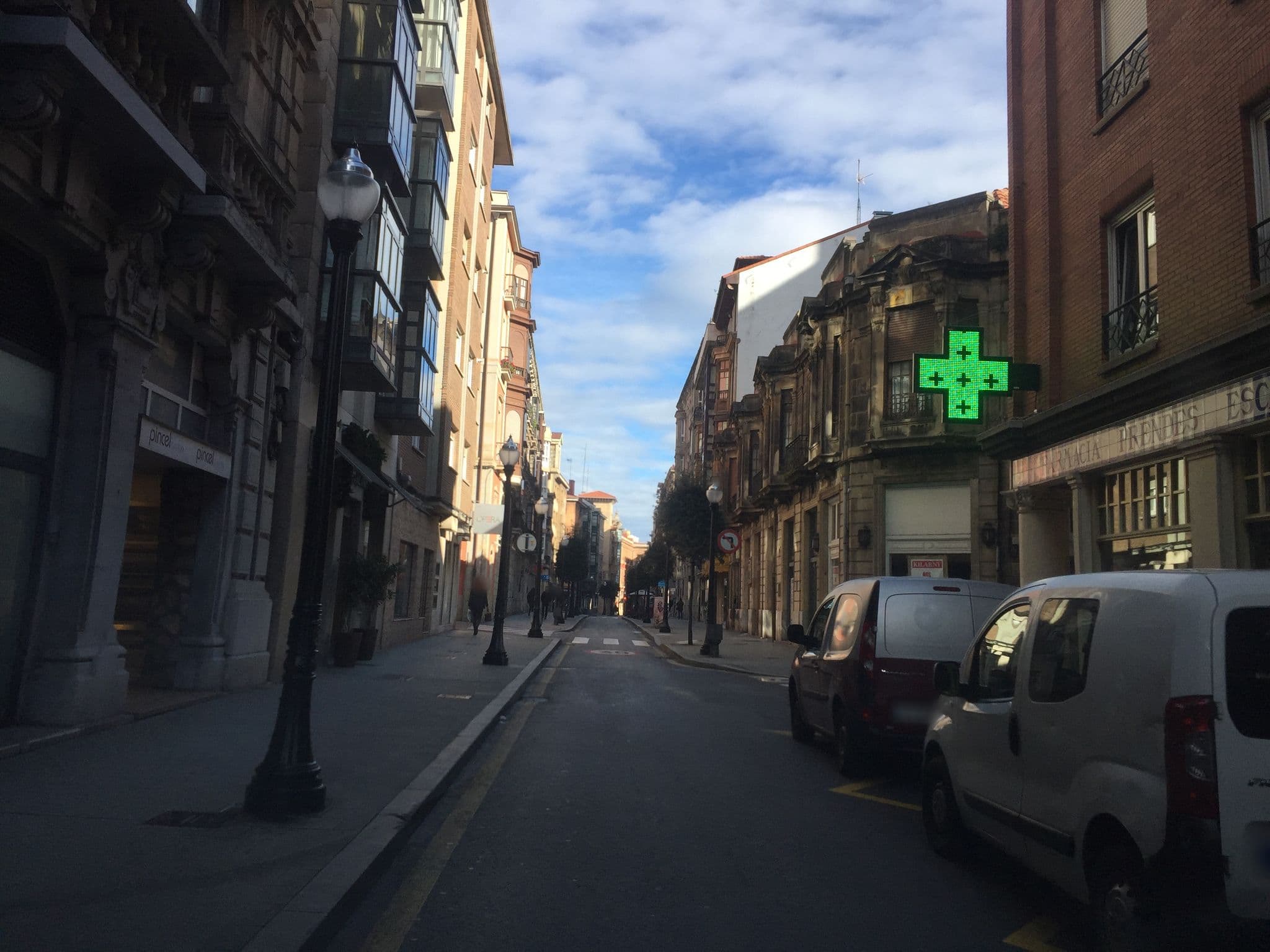 Street view near Pensión Argentina, Gijón — © ptmap (CC BY-SA · Mapillary)