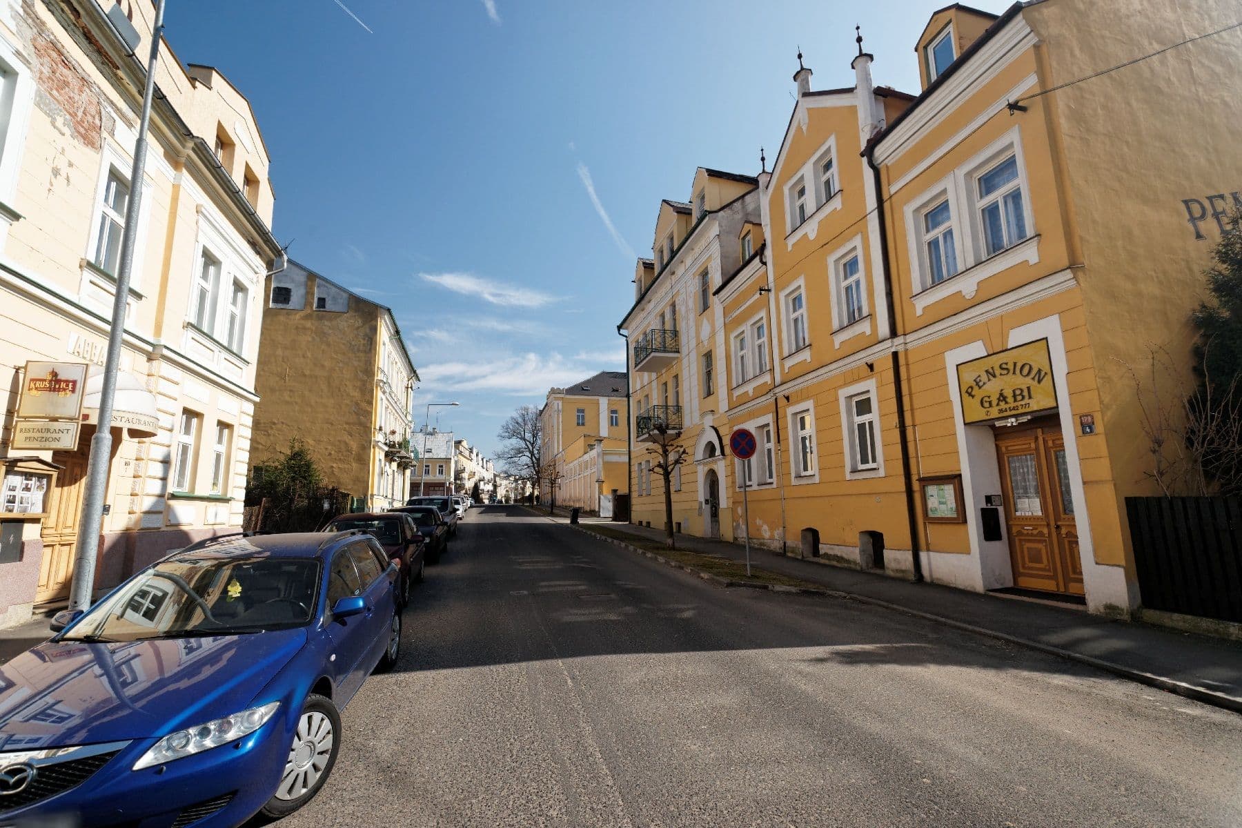 Street view near Pension Abbazia, Františkovy Lázně — © txllxt (CC BY-SA · Mapillary)