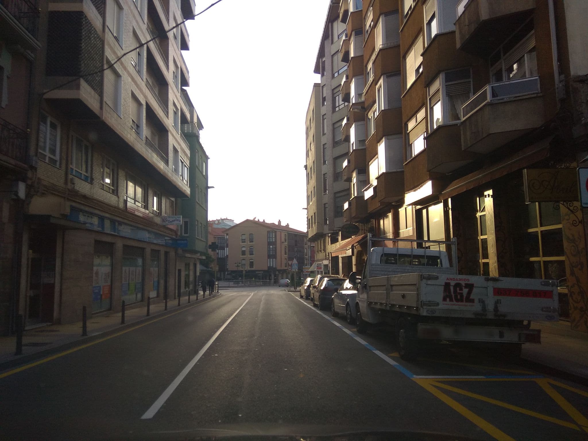 Street view near Pensión Cuatro Caminos, Torrelavega — © egofer (CC BY-SA · Mapillary)