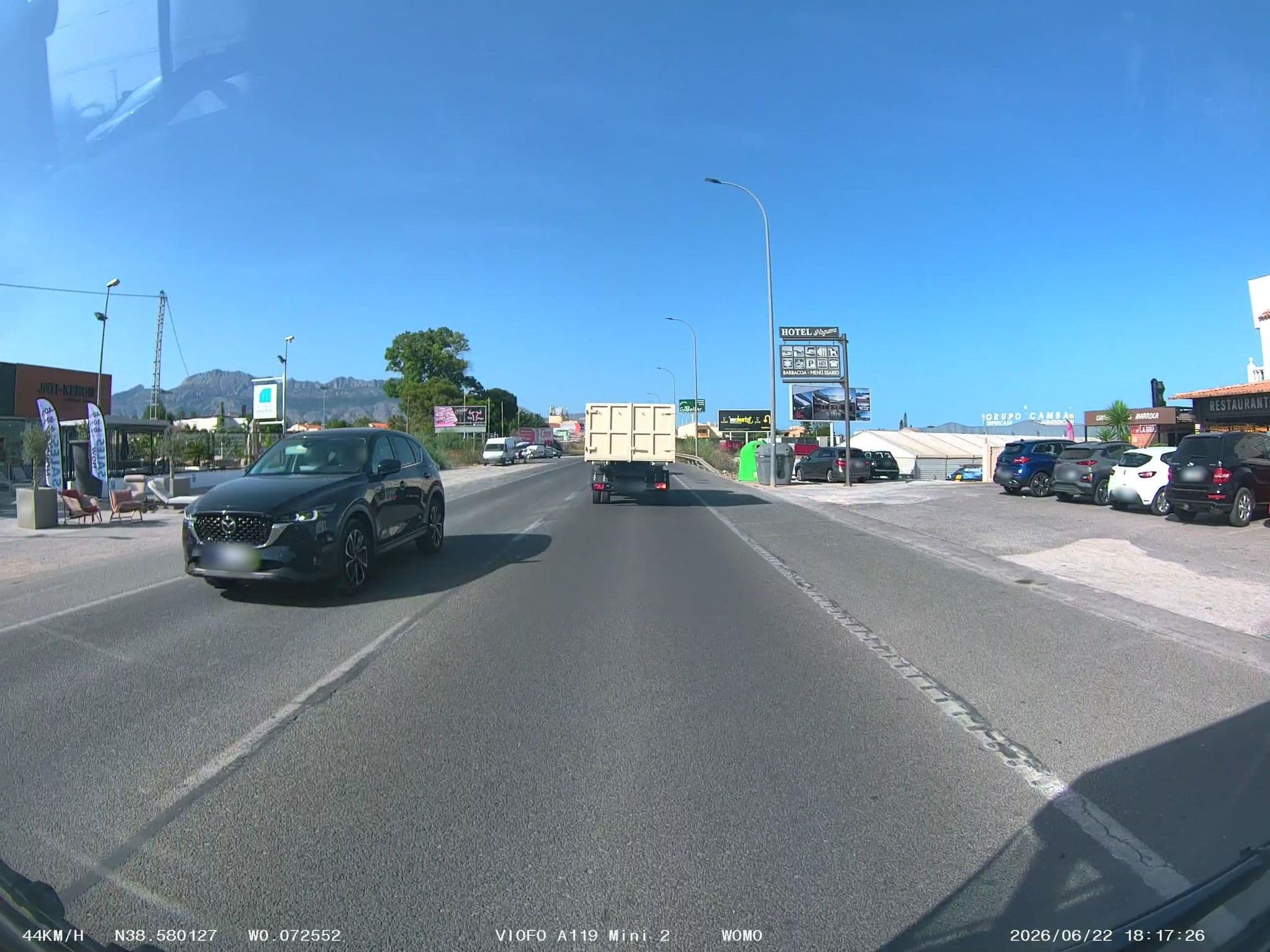 Street view near Hostal Noguera, l'Alfàs del Pi — © soulcover (CC BY-SA · Mapillary)