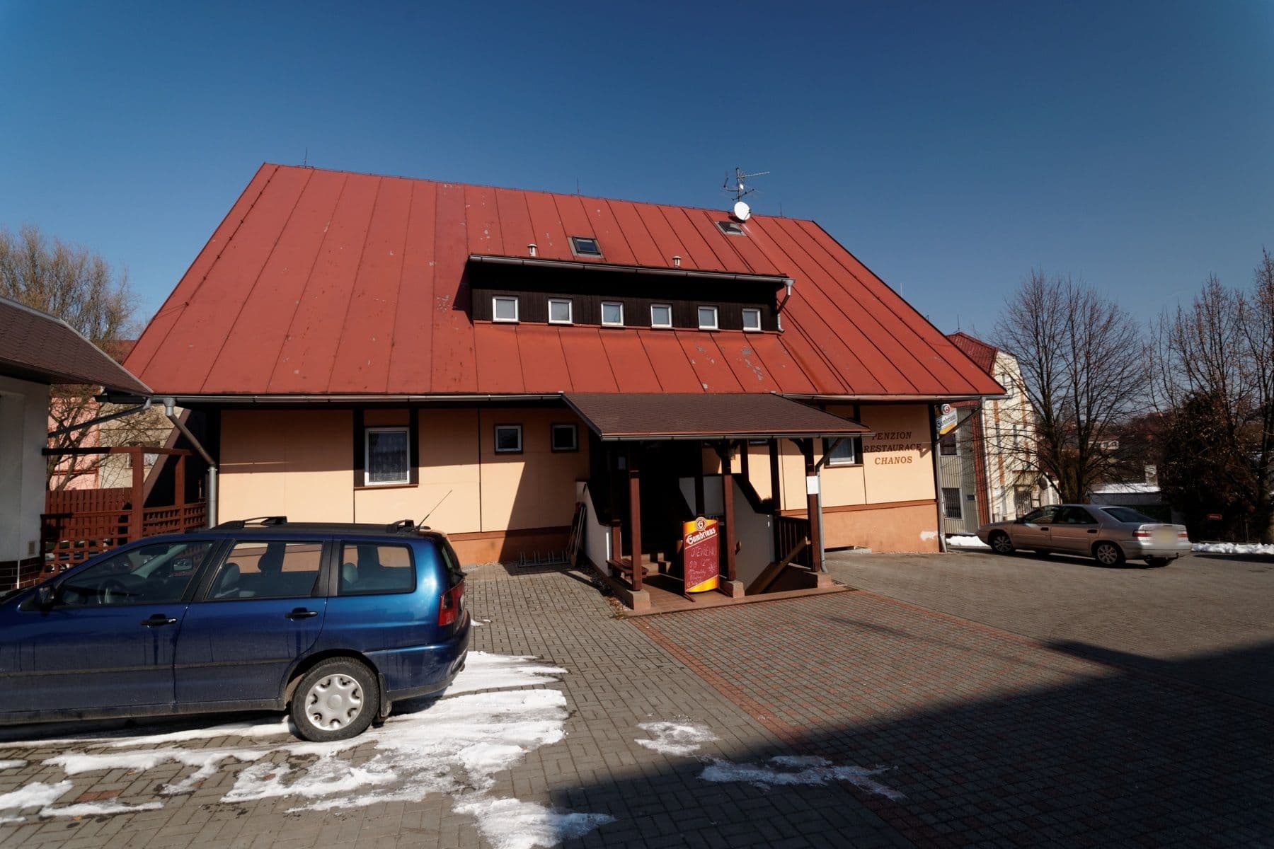 Street view near Penzion Restaurace Chanos, Stříbro — © txllxt (CC BY-SA · Mapillary)