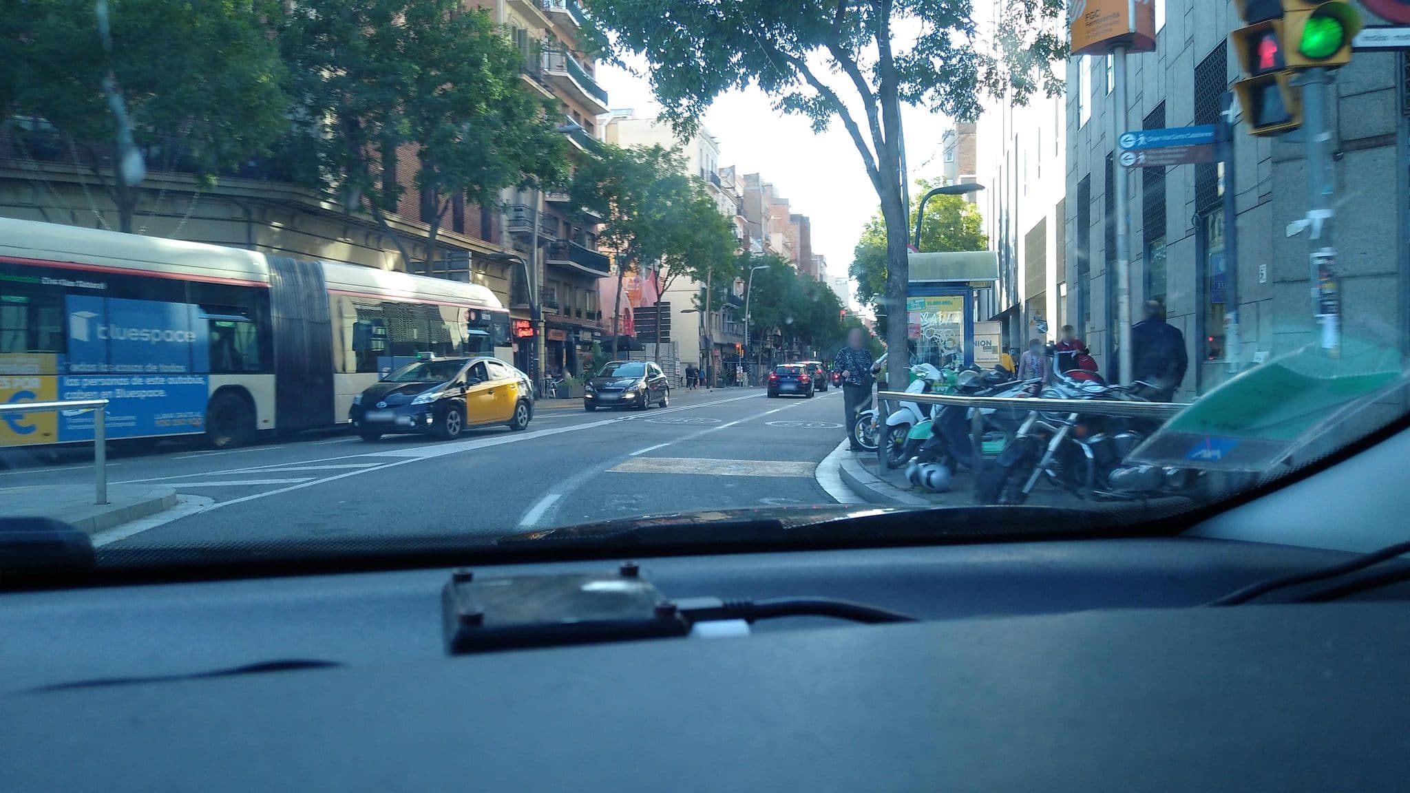 Street view near Hotel Catalonia Barcelona Plaza, La Bordeta — © rhum (CC BY-SA · Mapillary)
