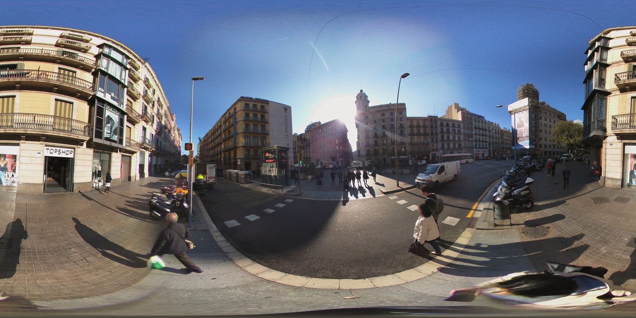 Street view near Saint Christophers Hostel Barcelona, Eixample — © ccossio (CC BY-SA · Mapillary)