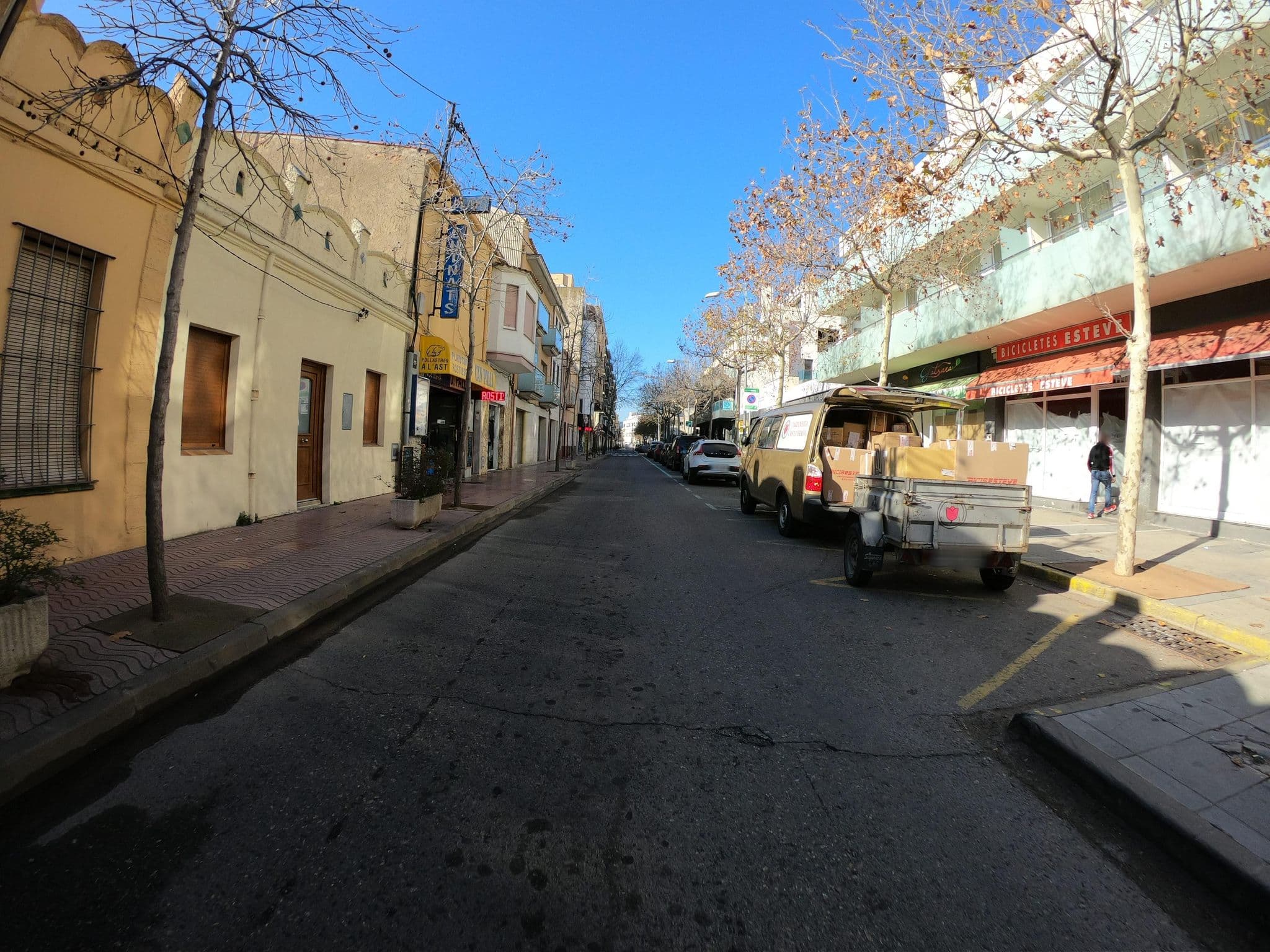 Street view near Apartahotel Palamos, Palamós — © joostjakob (CC BY-SA · Mapillary)