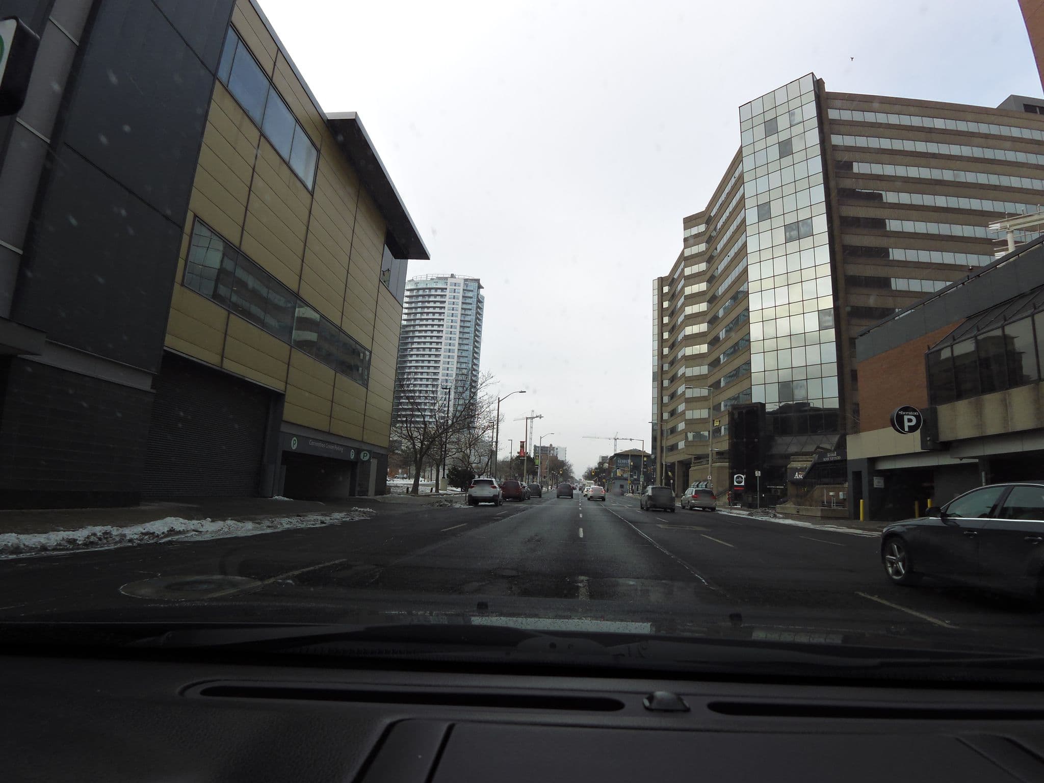 Street view near Sheraton Lobby Lounge, Hamilton — © kevo (CC BY-SA · Mapillary)