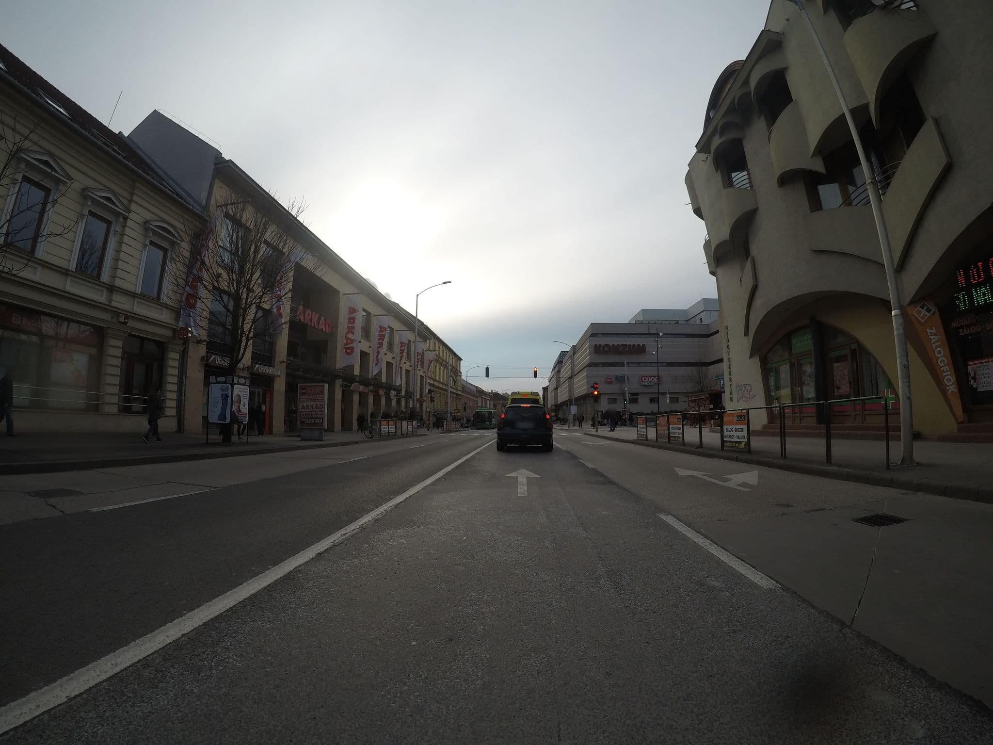 Street view near Diana Hotel, Pécs — © chrisbeddow (CC BY-SA · Mapillary)