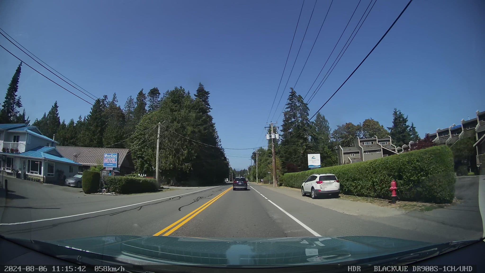 Street view near Cornerstone B&B, Qualicum Beach — © davidmetcalfe (CC BY-SA · Mapillary)