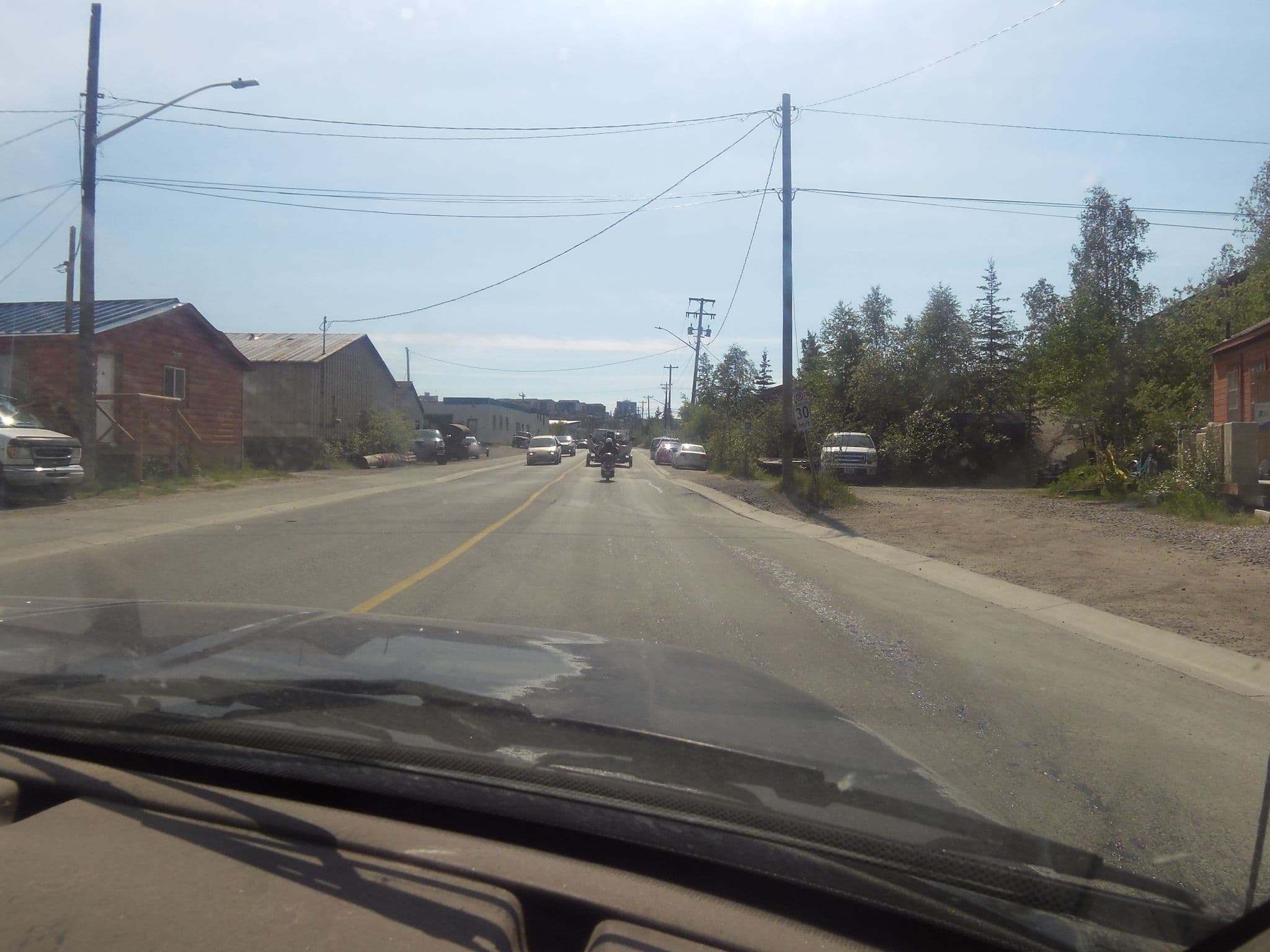 Street view near Old Town Log Cabins, Yellowknife — © alexthepuffin (CC BY-SA · Mapillary)
