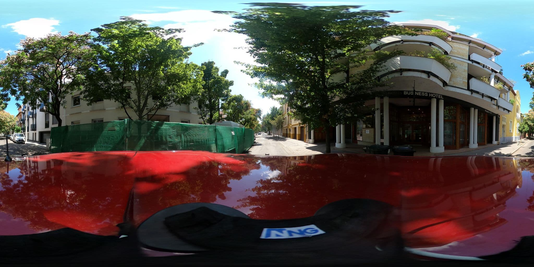 Street view near Semiramis Business Hotel, Szolnok — © nicevalley (CC BY-SA · Mapillary)