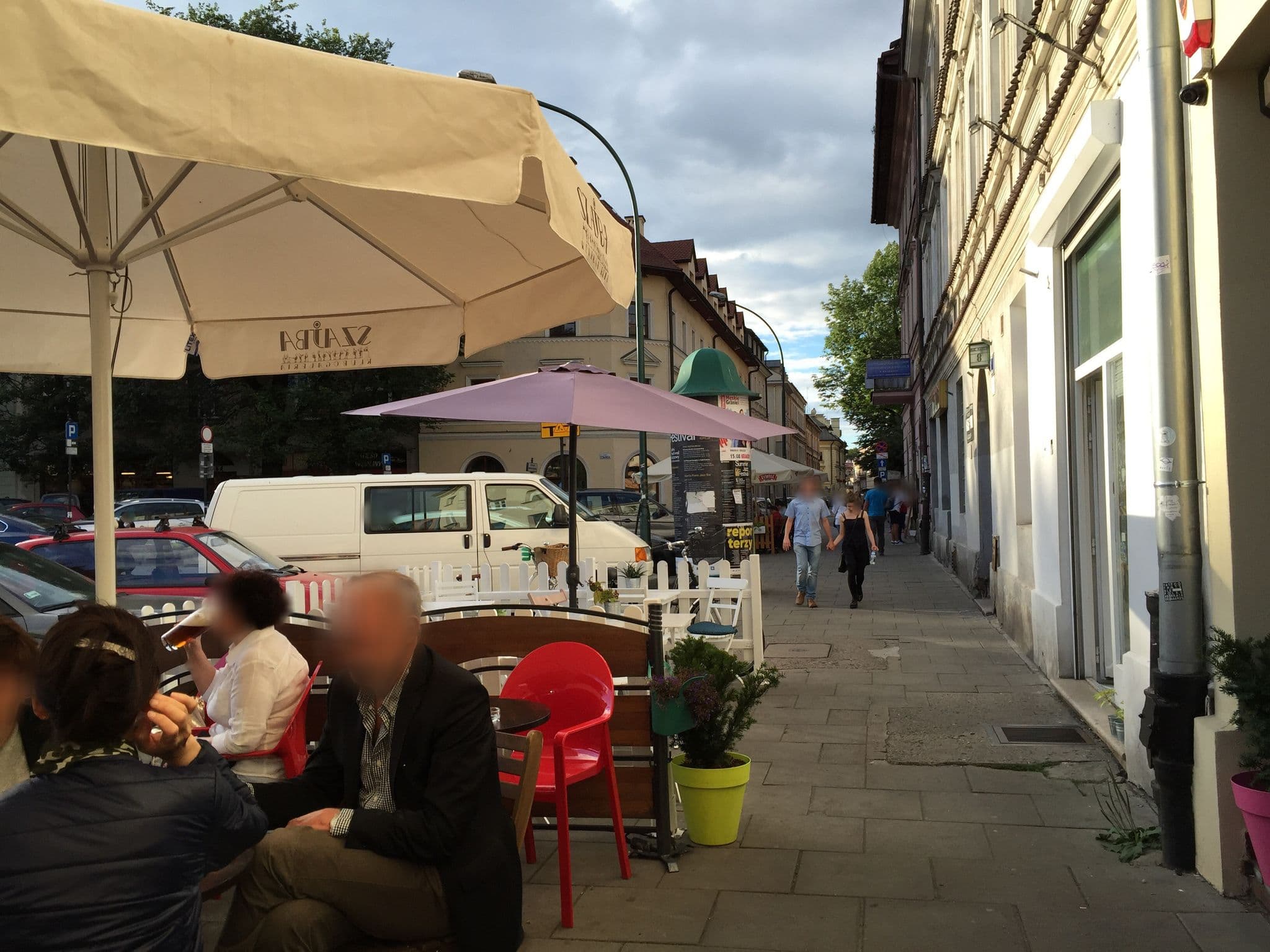 Street view near Nad Młynkiem. Hostel, Kraków — © richlv (CC BY-SA · Mapillary)