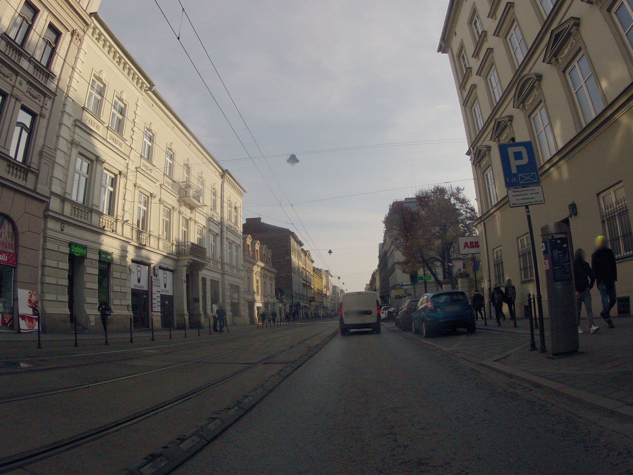 Street view near Pop Art Apartments, Kraków — © ekeshkekesh (CC BY-SA · Mapillary)