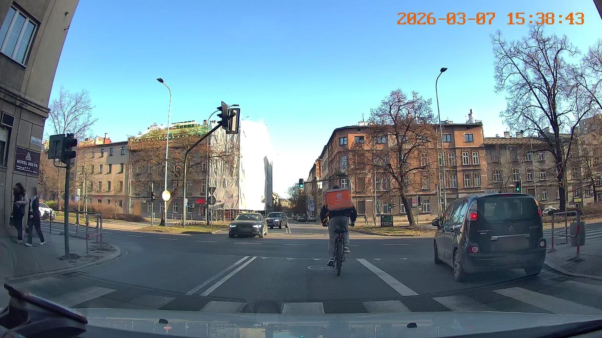 Street view near Bodoroom, Kraków — © jswk (CC BY-SA · Mapillary)