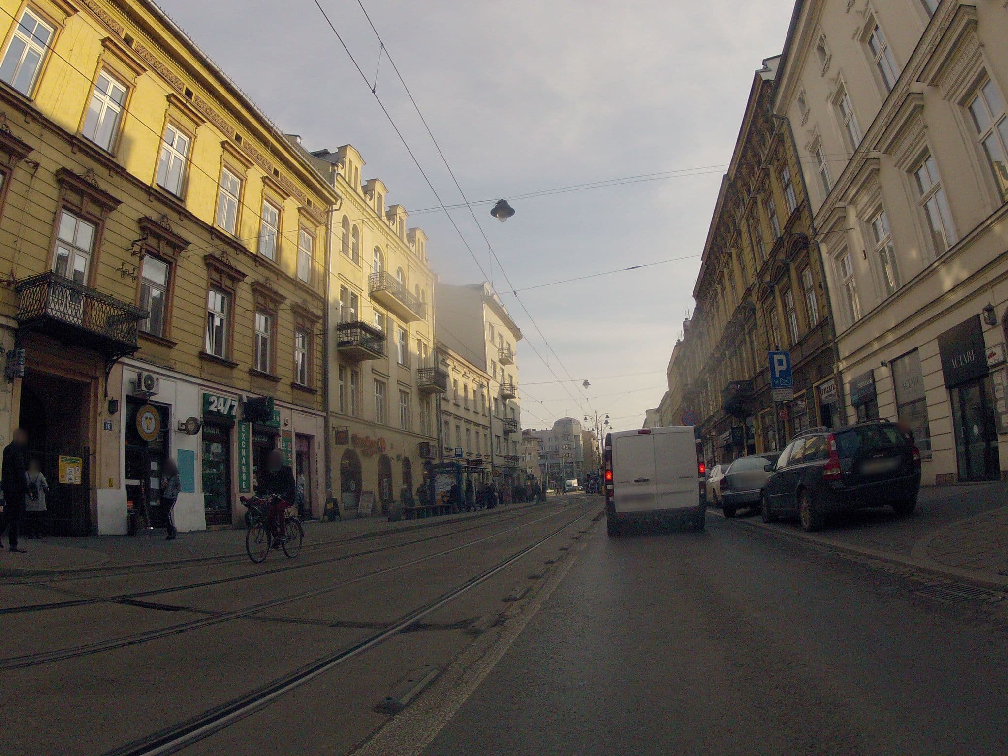 Street view near High Life Hostel, Kraków — © ekeshkekesh (CC BY-SA · Mapillary)