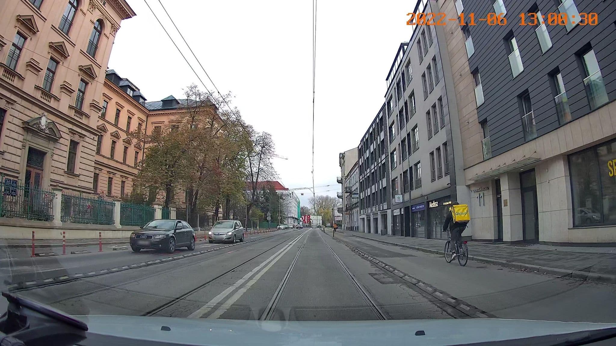 Street view near Odys. Rogatko J., Kraków — © jswk (CC BY-SA · Mapillary)