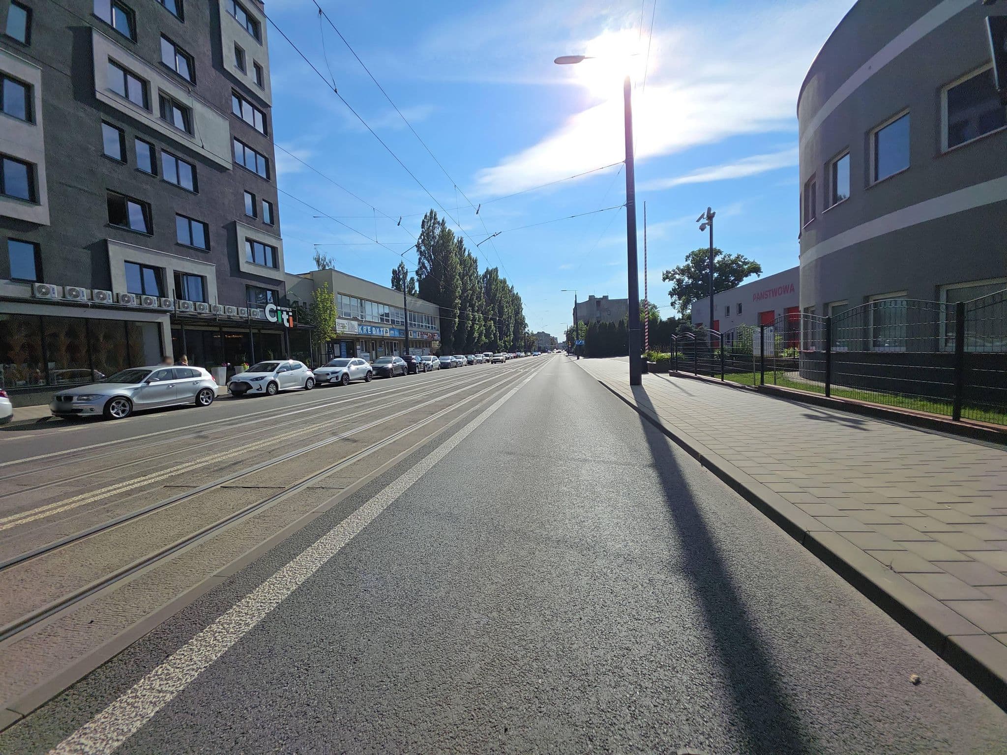 Street view near Citi Hotel's Lodz, Łódź — © Rowerowa_Lodz (CC BY-SA · Mapillary)