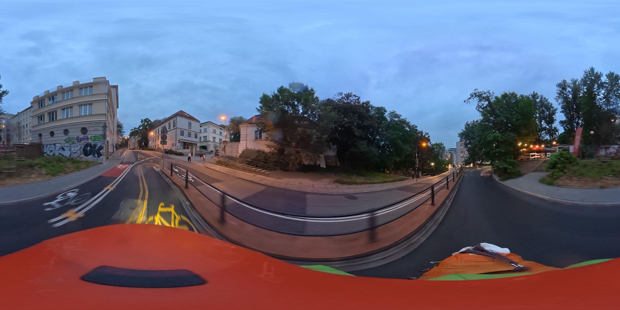 Street view near Fest Hostel, Śródmieście — © awizonosz (CC BY-SA · Mapillary)