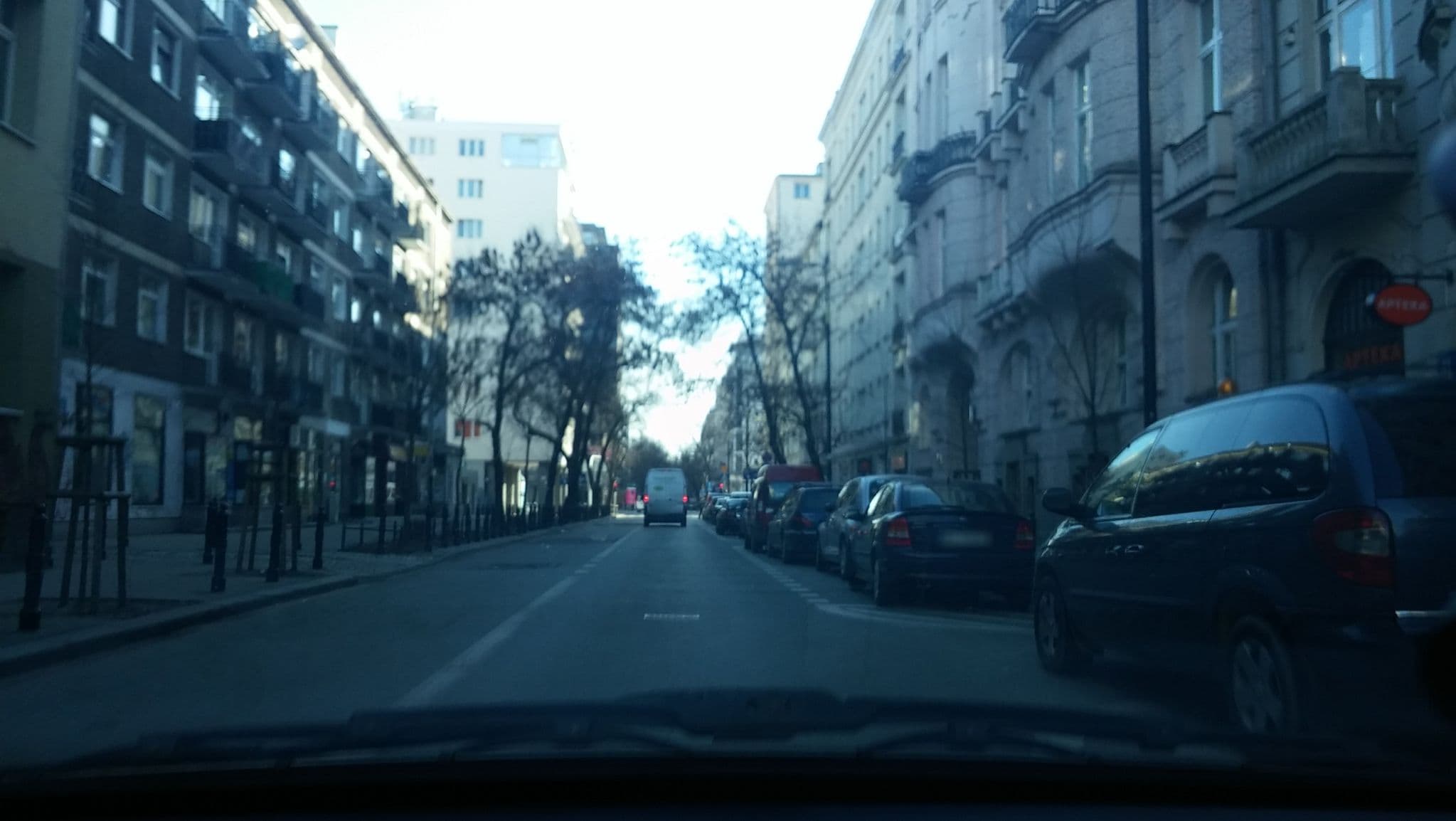 Street view near Roommate Apartments Hoża 41, Warsaw — © akromoli2 (CC BY-SA · Mapillary)