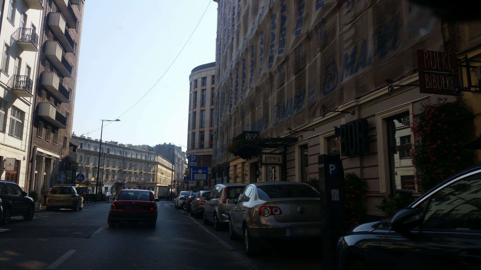 Street view near Zgoda Apartment Hotel, Warsaw — © kmajcher (CC BY-SA · Mapillary)
