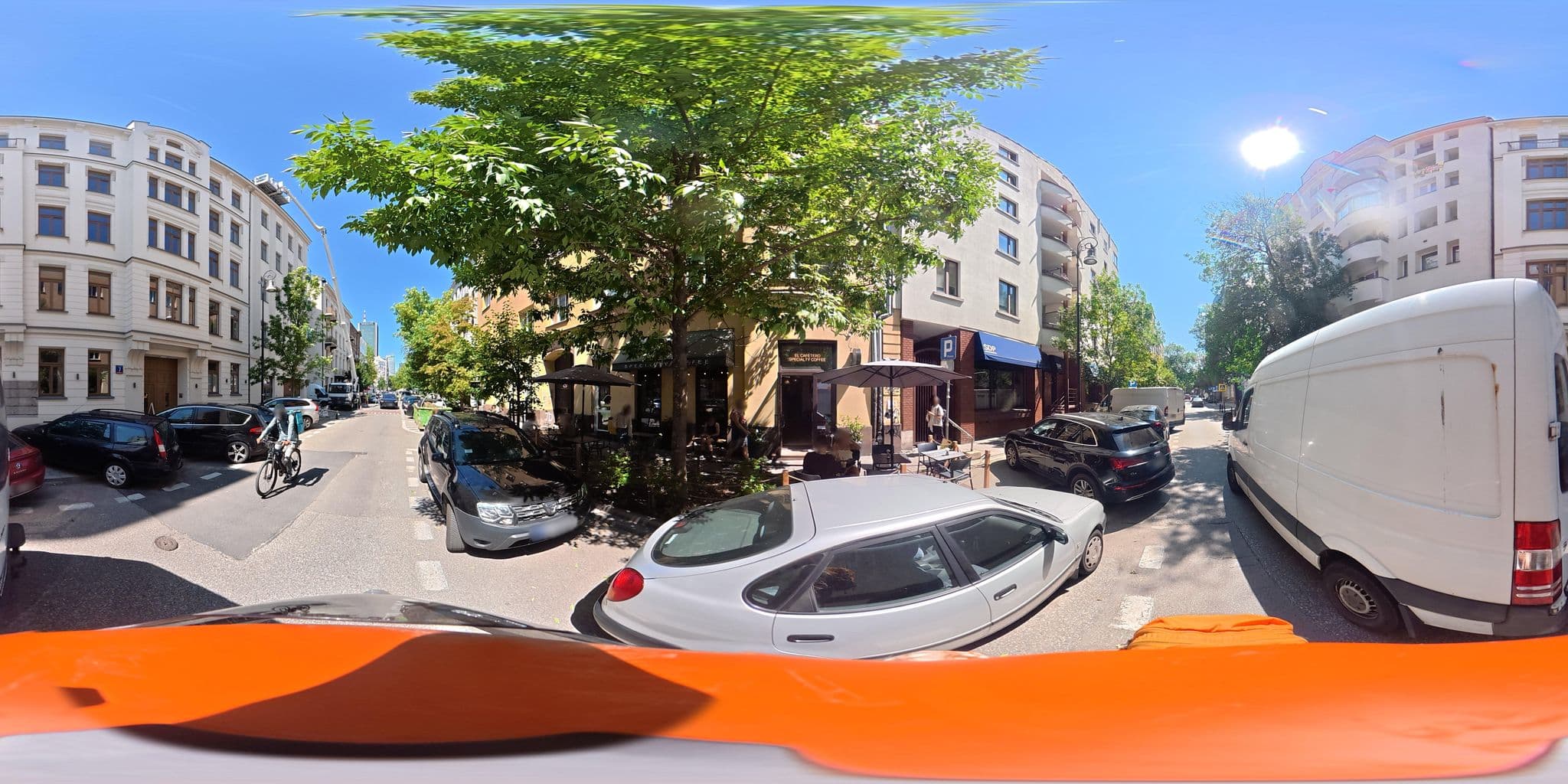 Street view near ClickTheFlat Wilcza Street Apart Rooms, Warsaw — © awizonosz (CC BY-SA · Mapillary)
