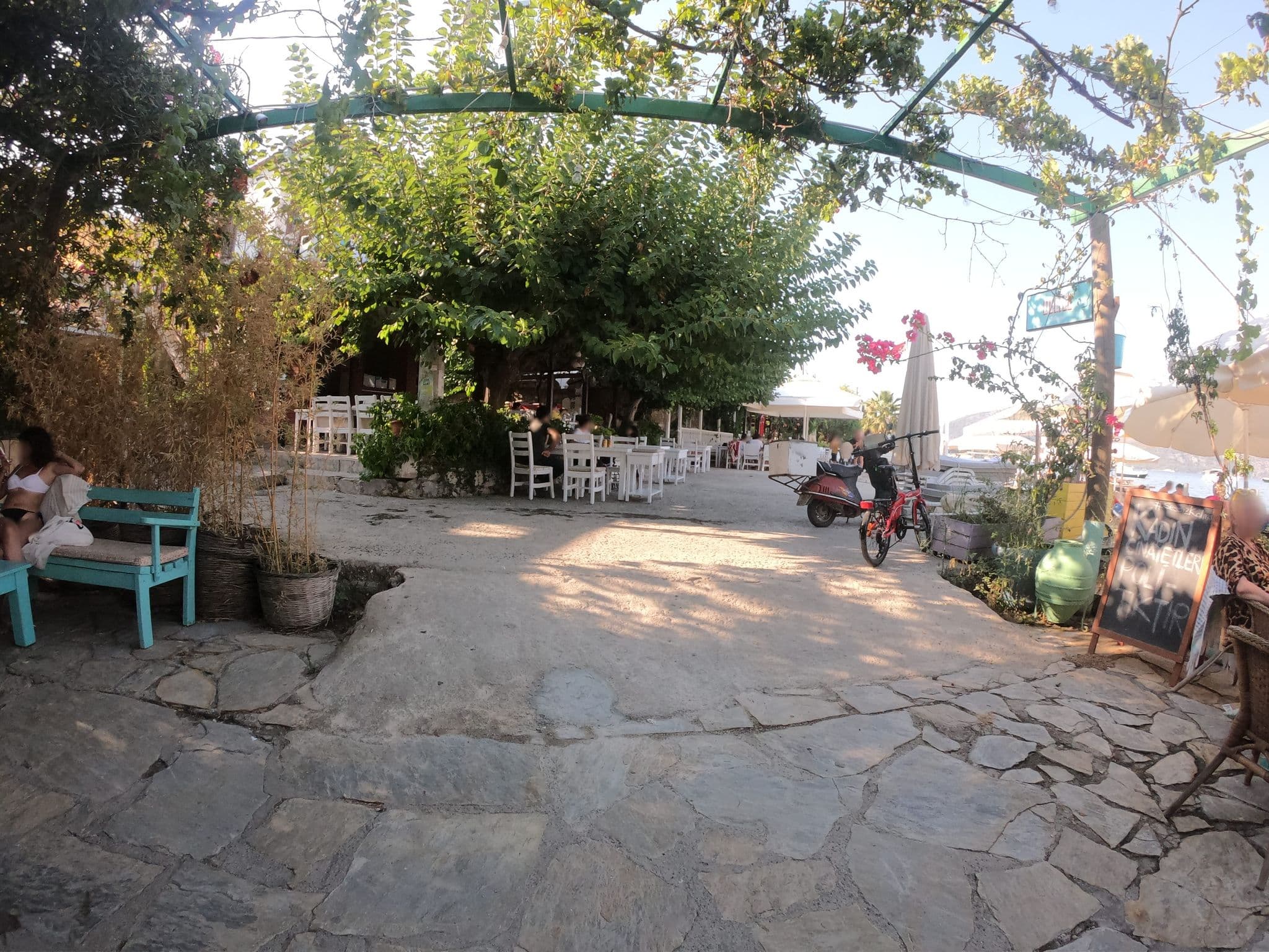 Street view near Uğur Pansiyon & Restaurant, Selimiye — © asturksever (CC BY-SA · Mapillary)