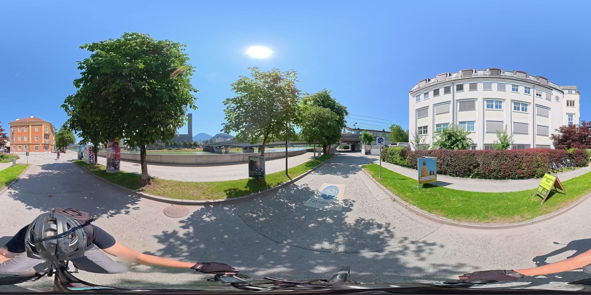 Street view near Riverside Hotel Salzburg, Salzburg — © osmplus_org (CC BY-SA · Mapillary)