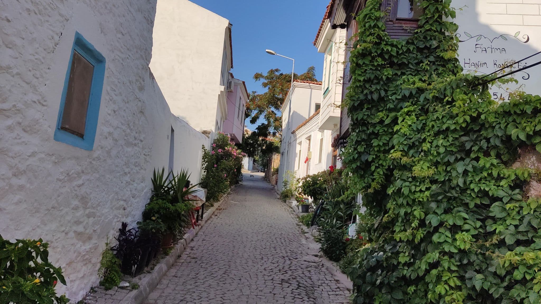 Street view near Fatma Hanım Konuk Evi, Bozcaada — © orkut (CC BY-SA · Mapillary)