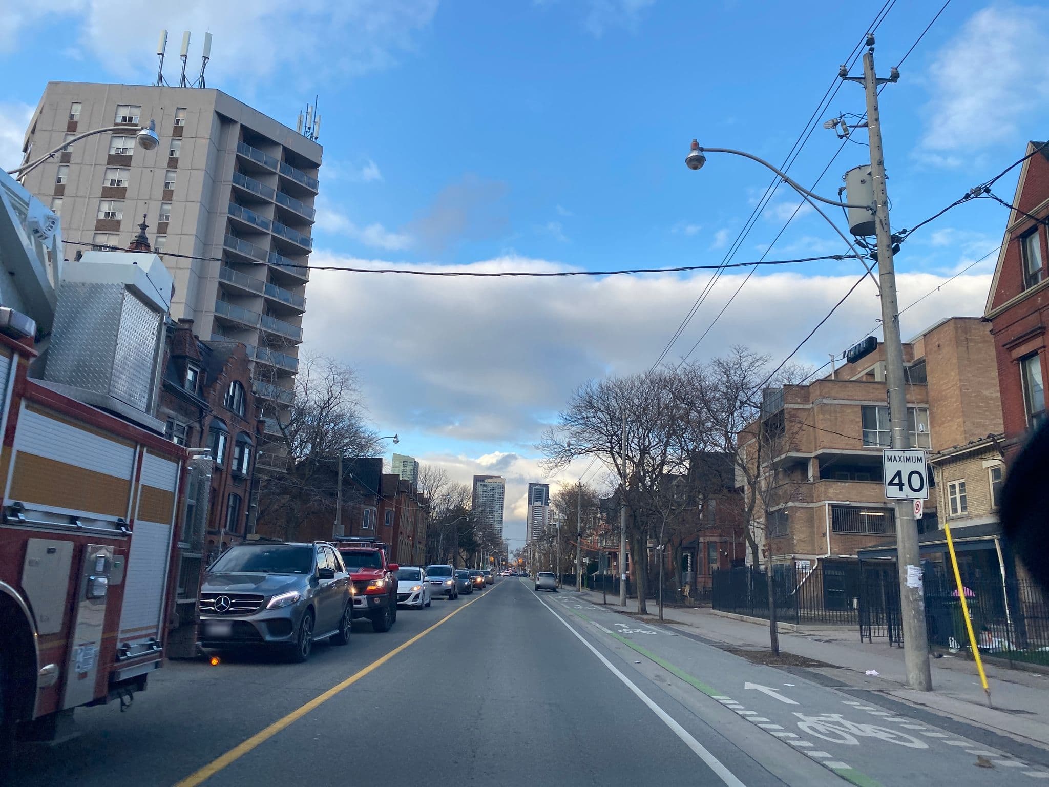 Street view near St. Amour Housing, Moss Park — © antonydunston20 (CC BY-SA · Mapillary)