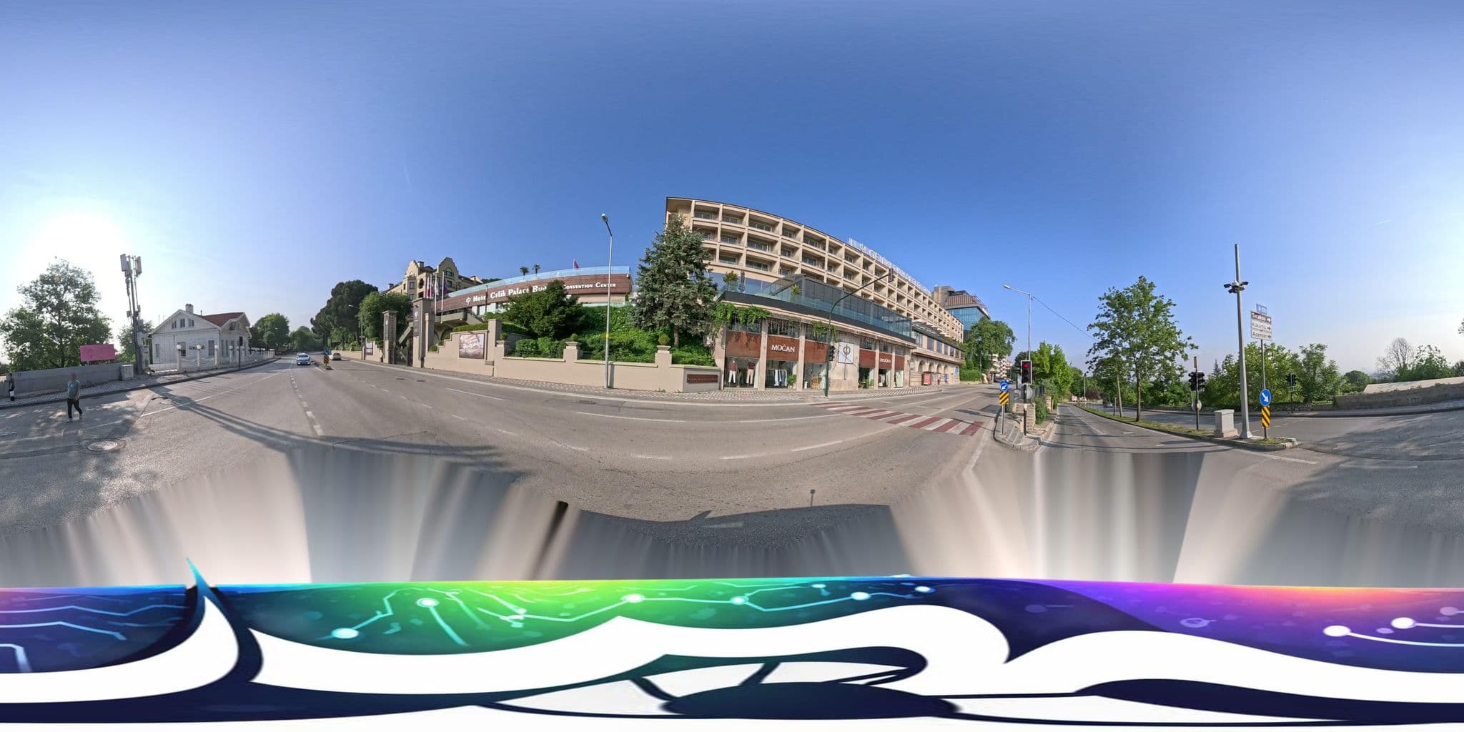 Street view near Atatürk Palas (Çelik Palas), Bursa — © burakonder (CC BY-SA · Mapillary)
