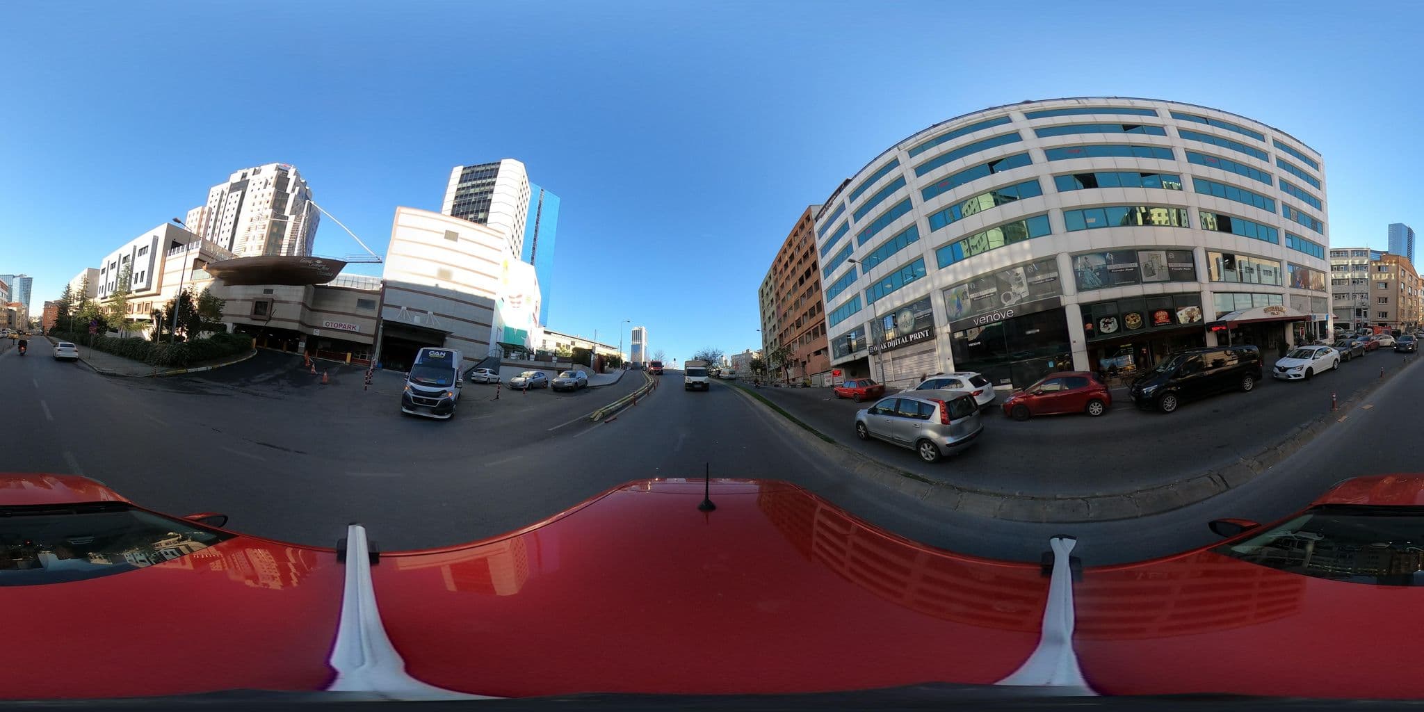 Street view near Grand Cevahir Hotel, Şişli — © ademturkmen (CC BY-SA · Mapillary)