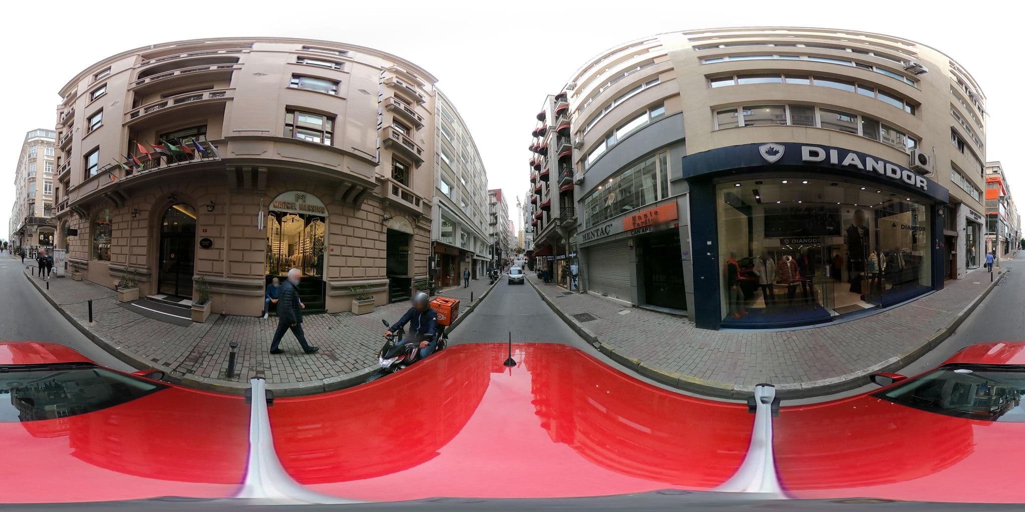 Street view near Atik Palace Hotel, Şişli — © ademturkmen (CC BY-SA · Mapillary)