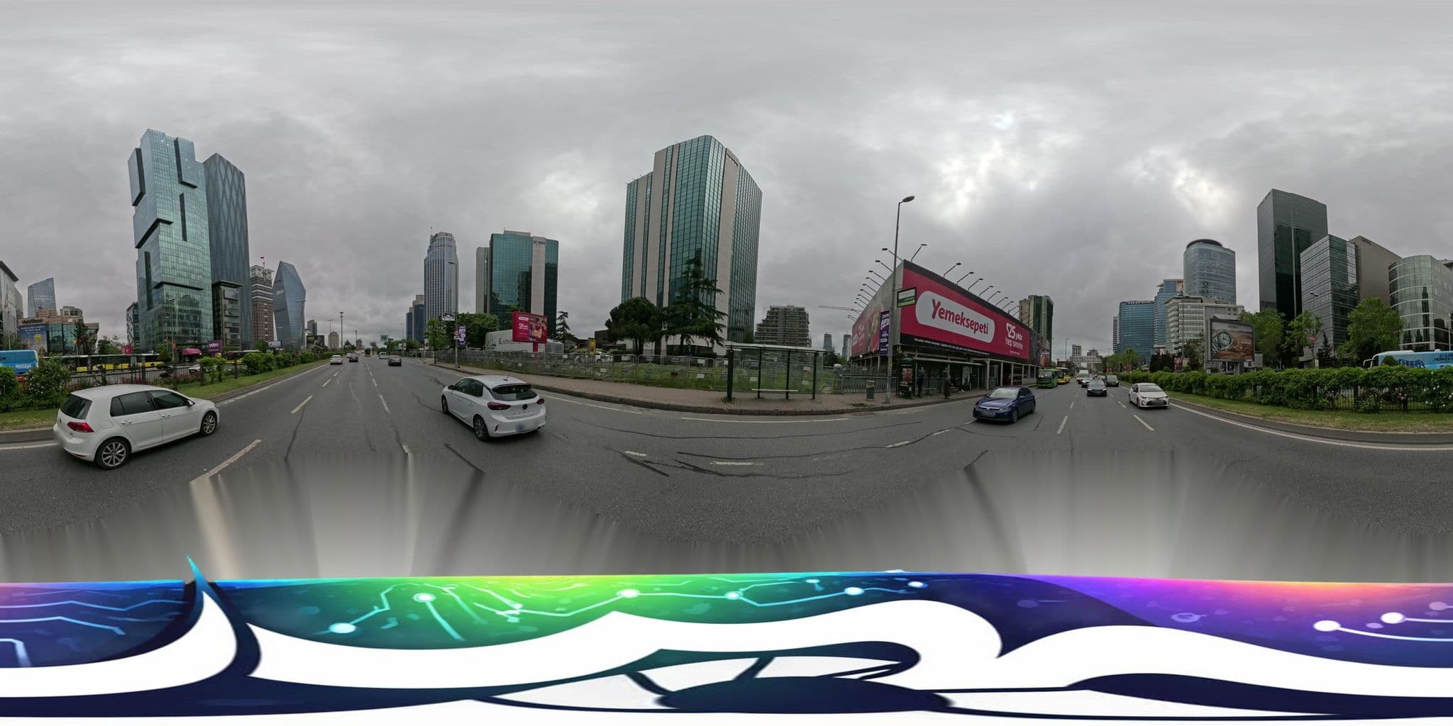 Street view near Hilton İstanbul Bomonti Hotels, Levent — © burakonder (CC BY-SA · Mapillary)