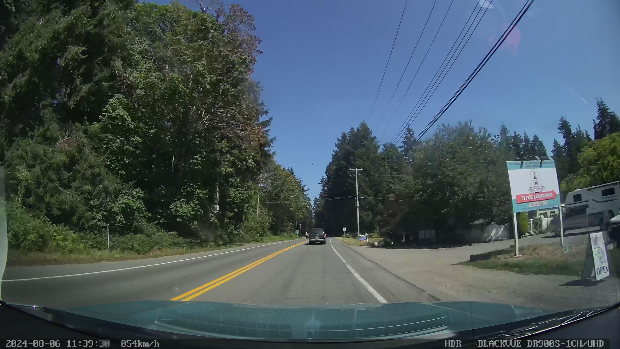 Street view near Lighthouse RV Park, Denman Island — © davidmetcalfe (CC BY-SA · Mapillary)