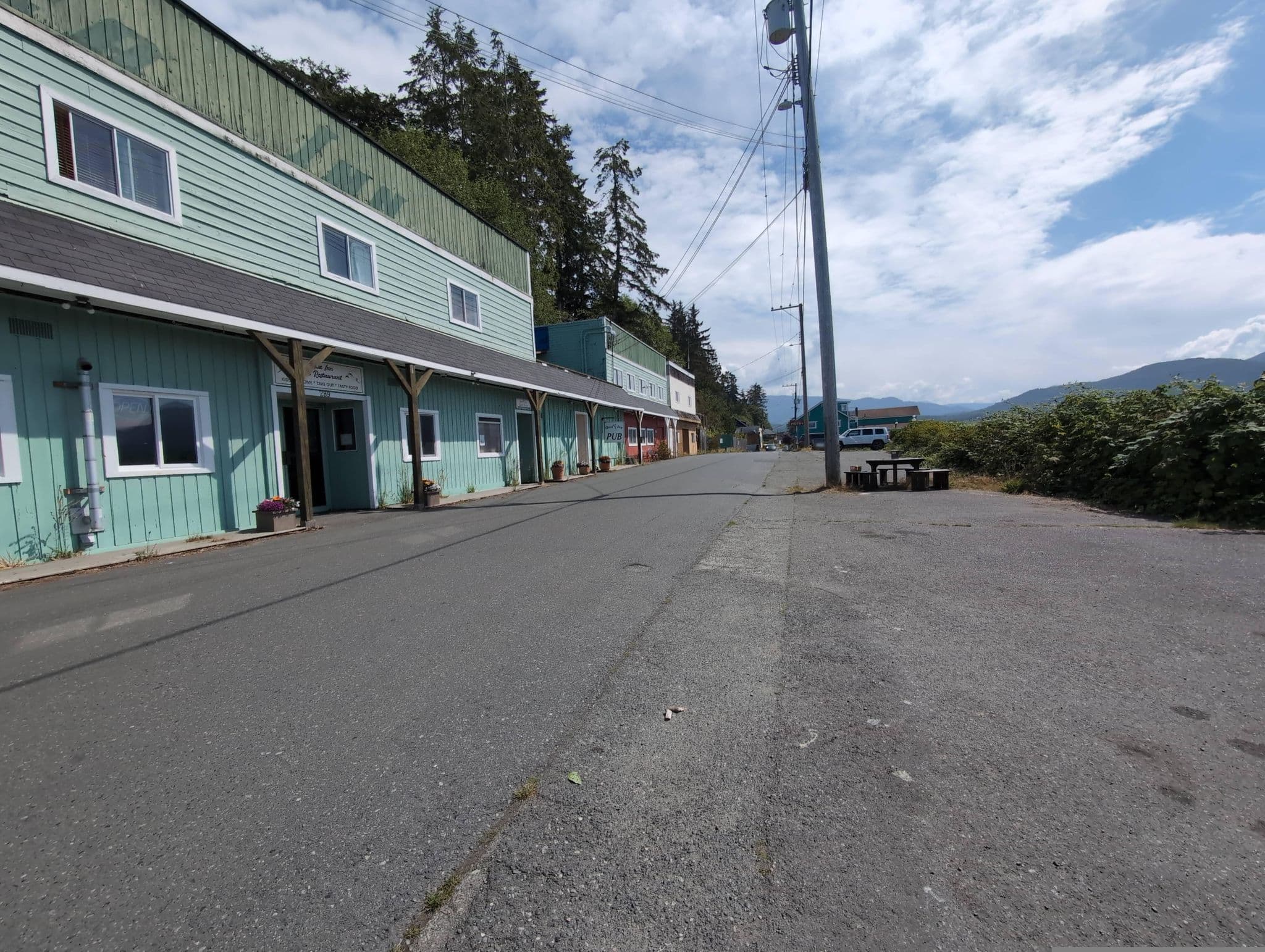 Street view near The Orca Inn, Port McNeill — © davidmetcalfe (CC BY-SA · Mapillary)
