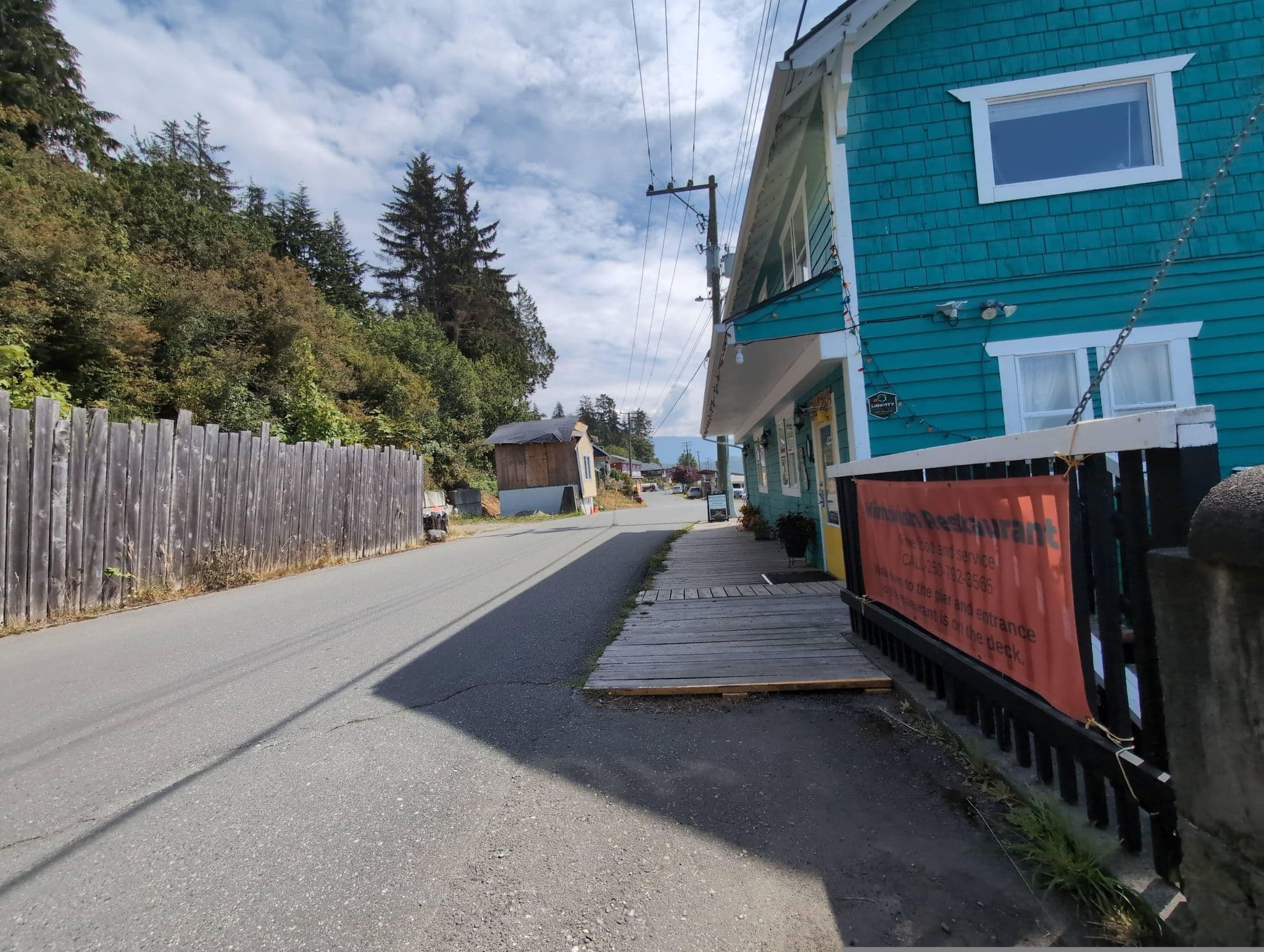 Street view near Nimpkish Hotel, Port McNeill — © davidmetcalfe (CC BY-SA · Mapillary)