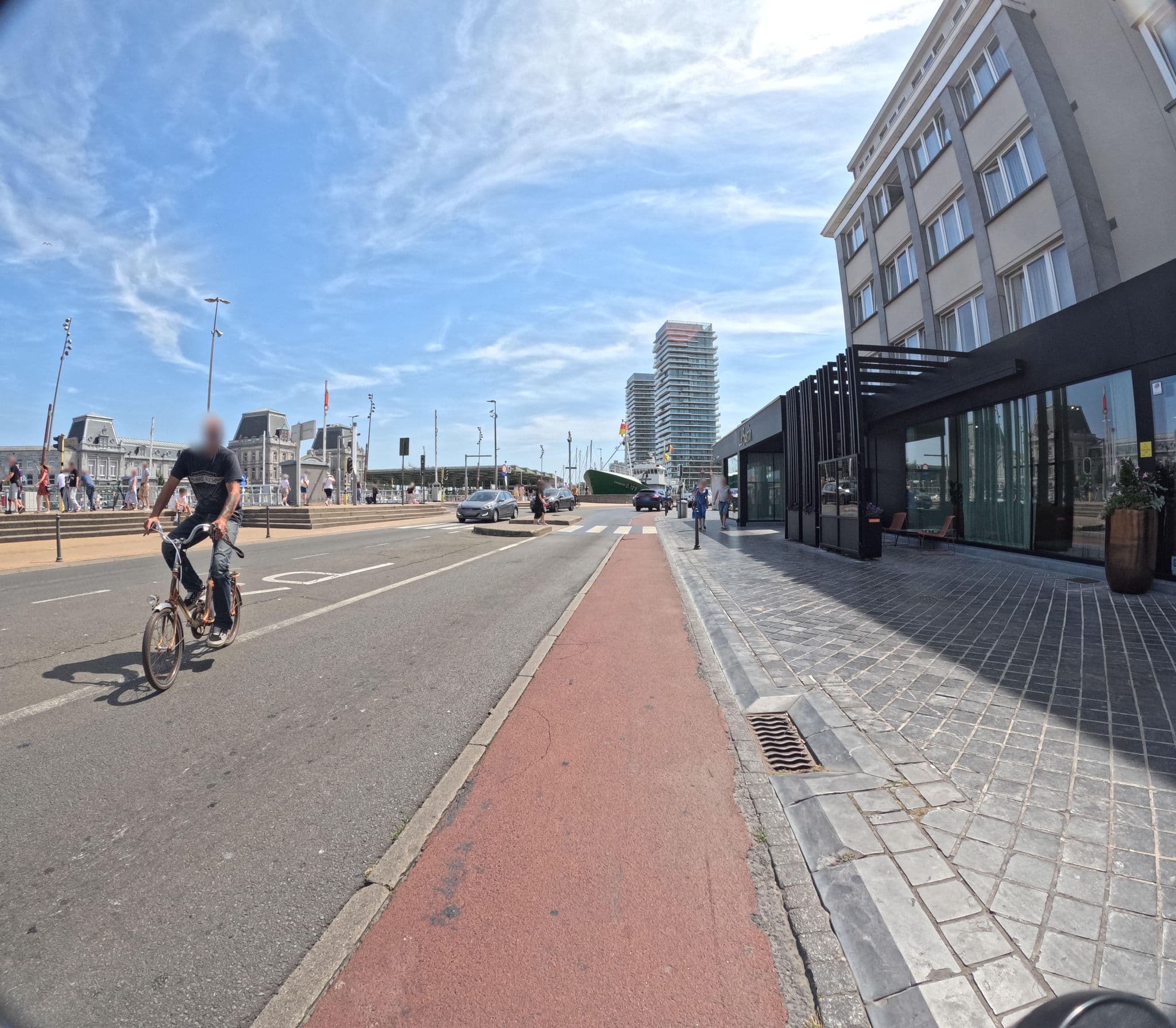 Street view near Hotel-Restaurant New Maritime, Ostend — © filipc (CC BY-SA · Mapillary)