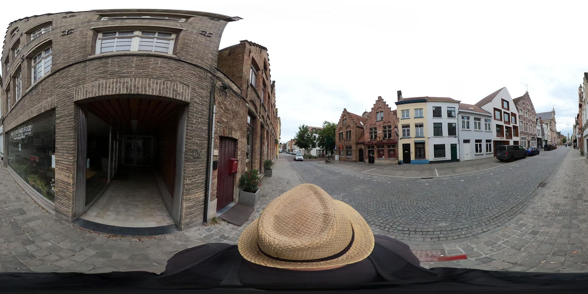Street view near Snuffel Backpacker Hostel, Brugge — © imaginaire (CC BY-SA · Mapillary)