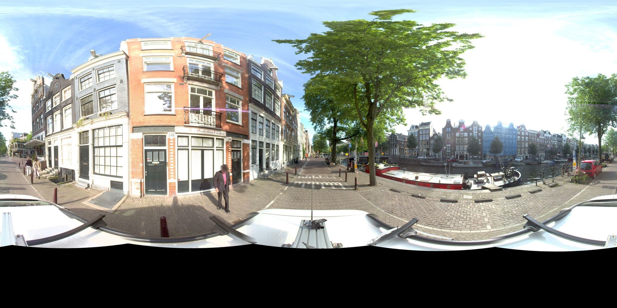 Street view near decor canal house, Amsterdam — © amsterdam (CC BY-SA · Mapillary)