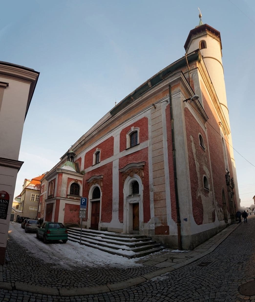 Street view near Hotel Zlatá Včela, Domažlice — © txllxt (CC BY-SA · Mapillary)