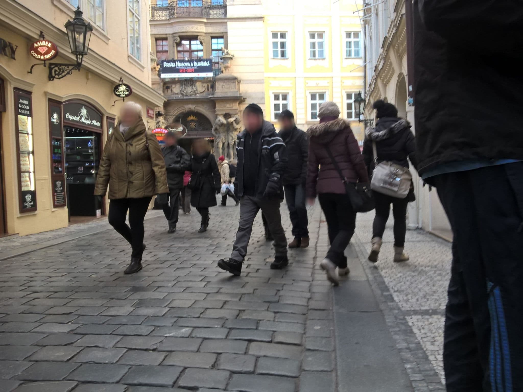 Street view near Apartments Pushkin, Prague — © pbb (CC BY-SA · Mapillary)