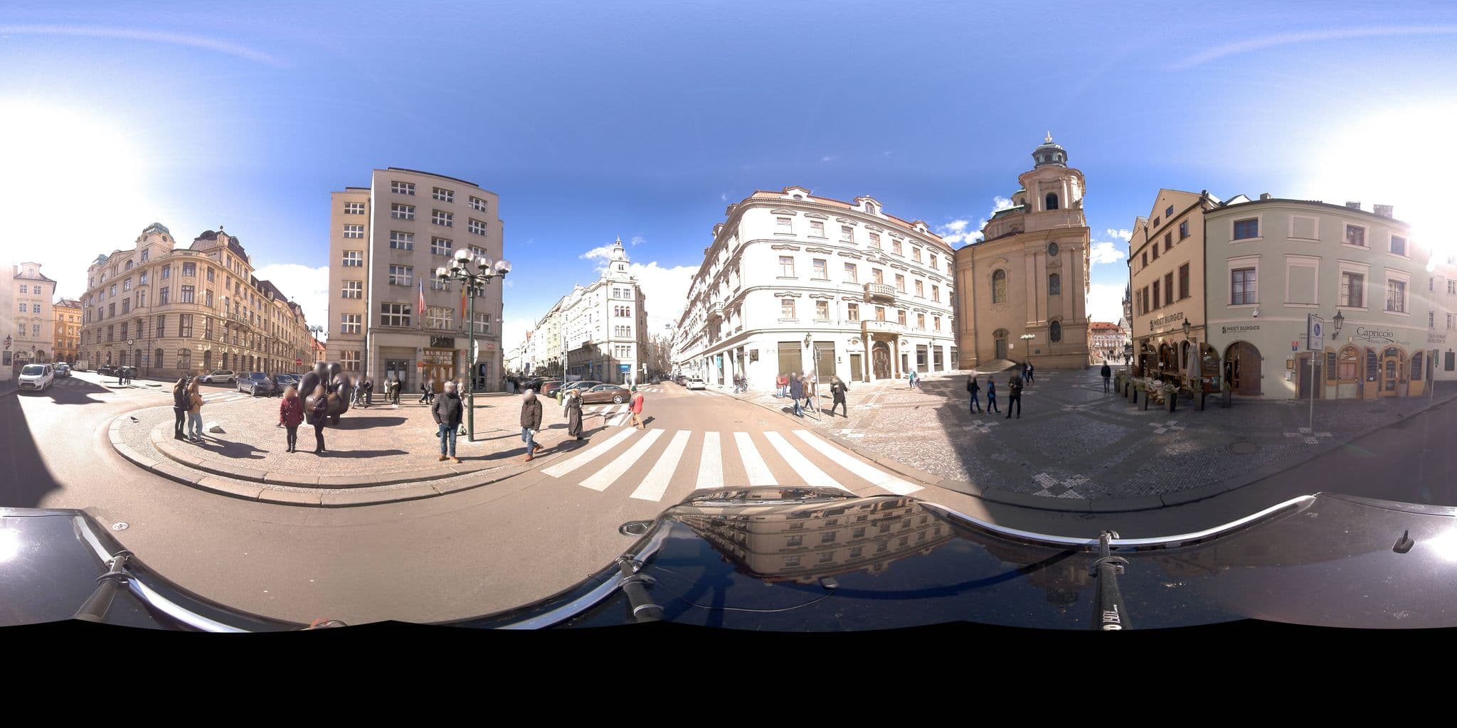 Street view near The House at The Three Drums Hotel, Prague — © jeffreymartin (CC BY-SA · Mapillary)