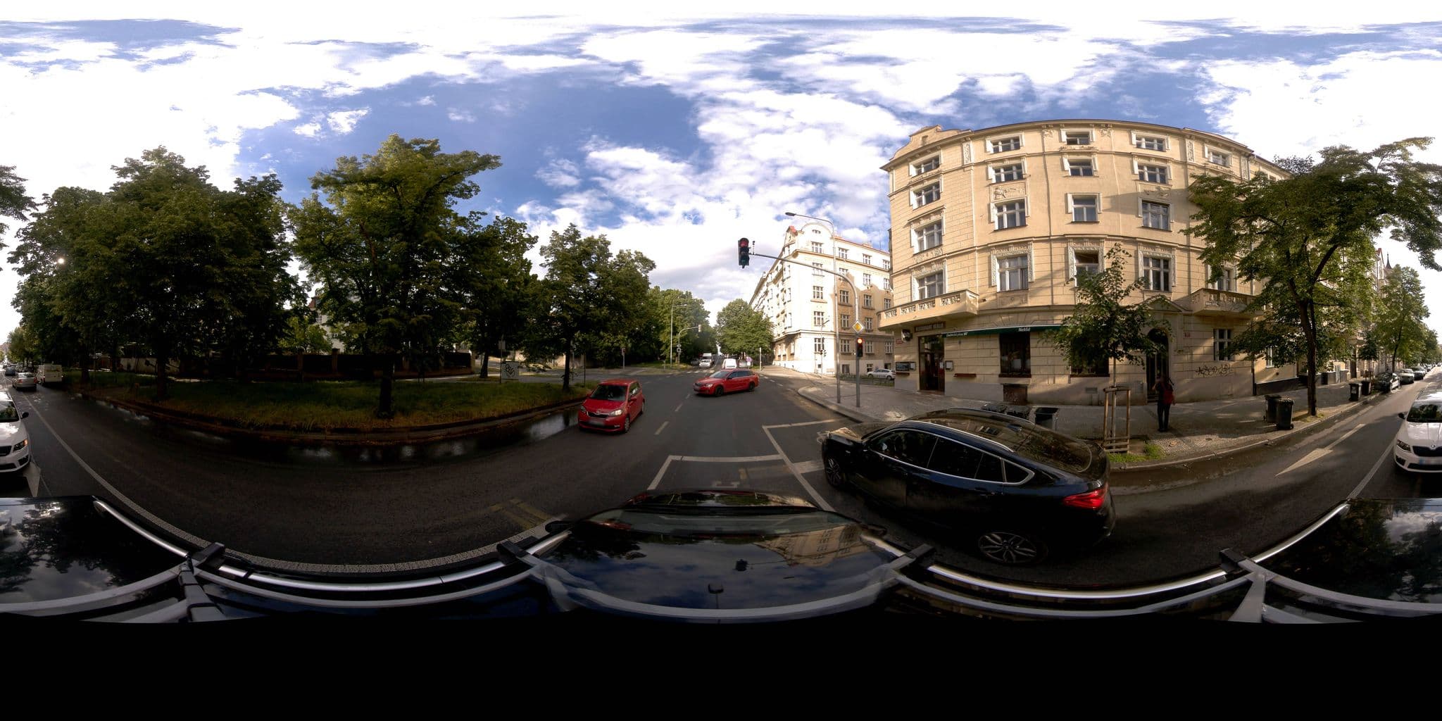 Street view near Adeba Otel, Vršovice — © jeffreymartin (CC BY-SA · Mapillary)